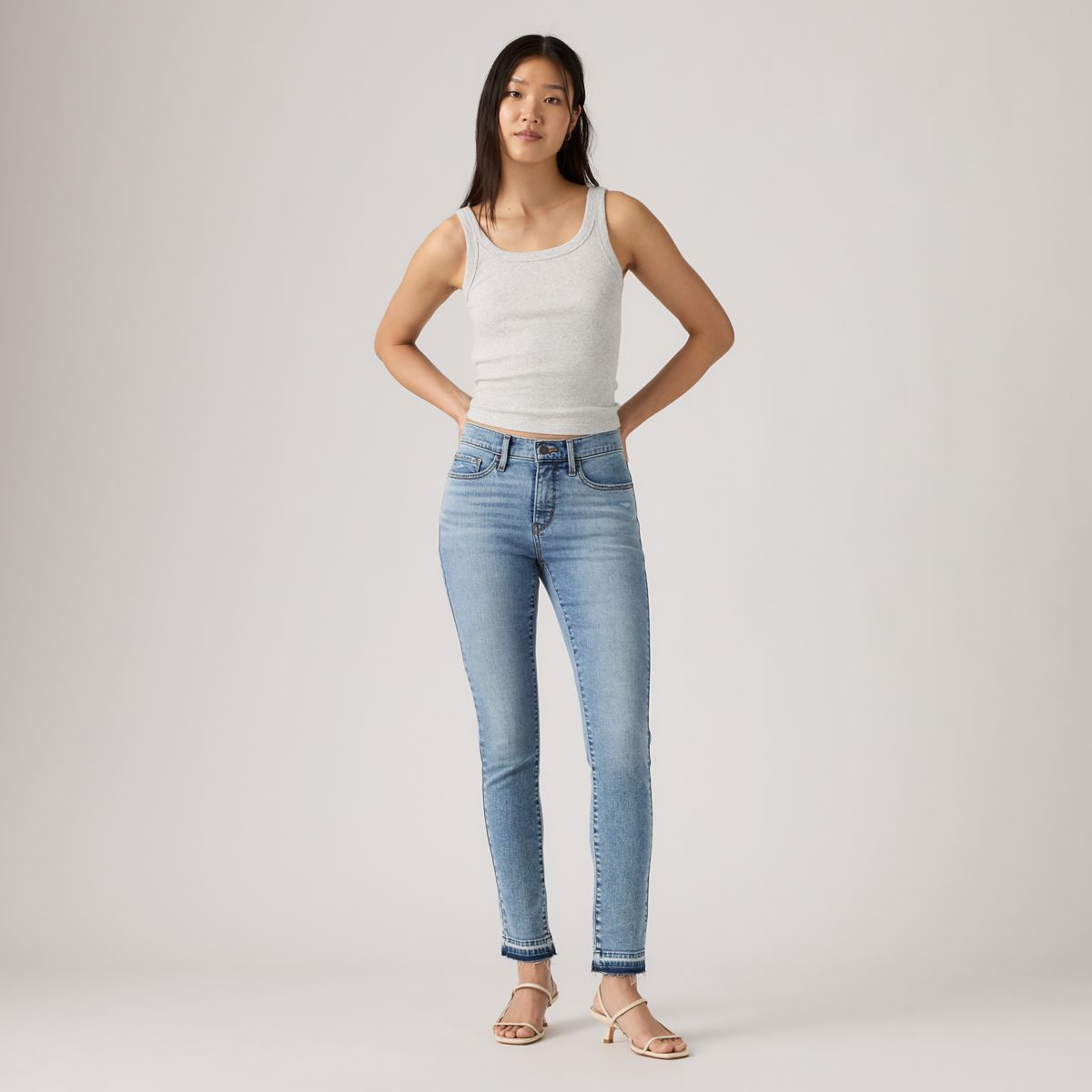 311 Shaping Skinny Women's Jeans — Rough Edges - Light Wash