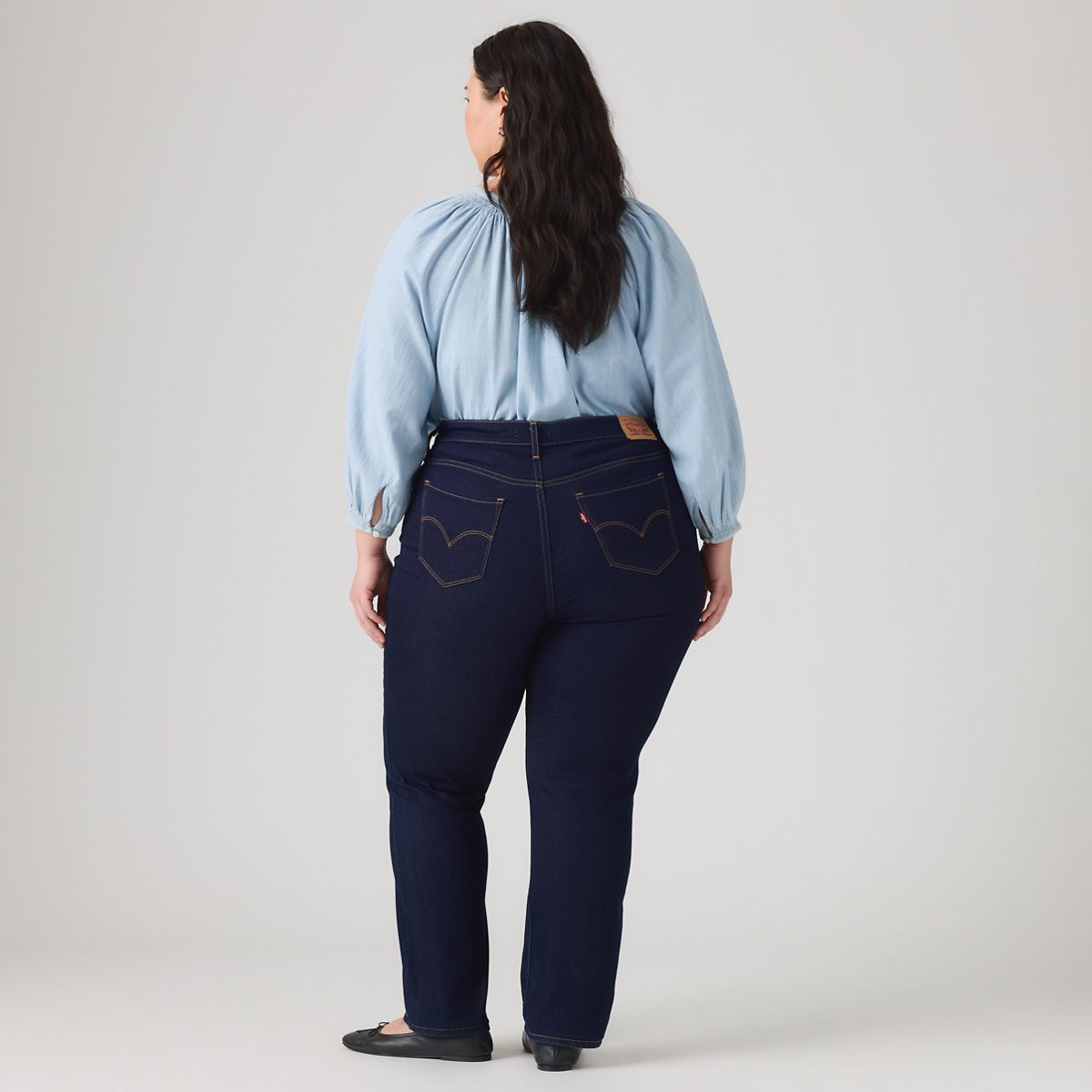 314 Shaping Straight Fit Women's Jeans (Plus Size) — Darkest Sky - Dark Wash