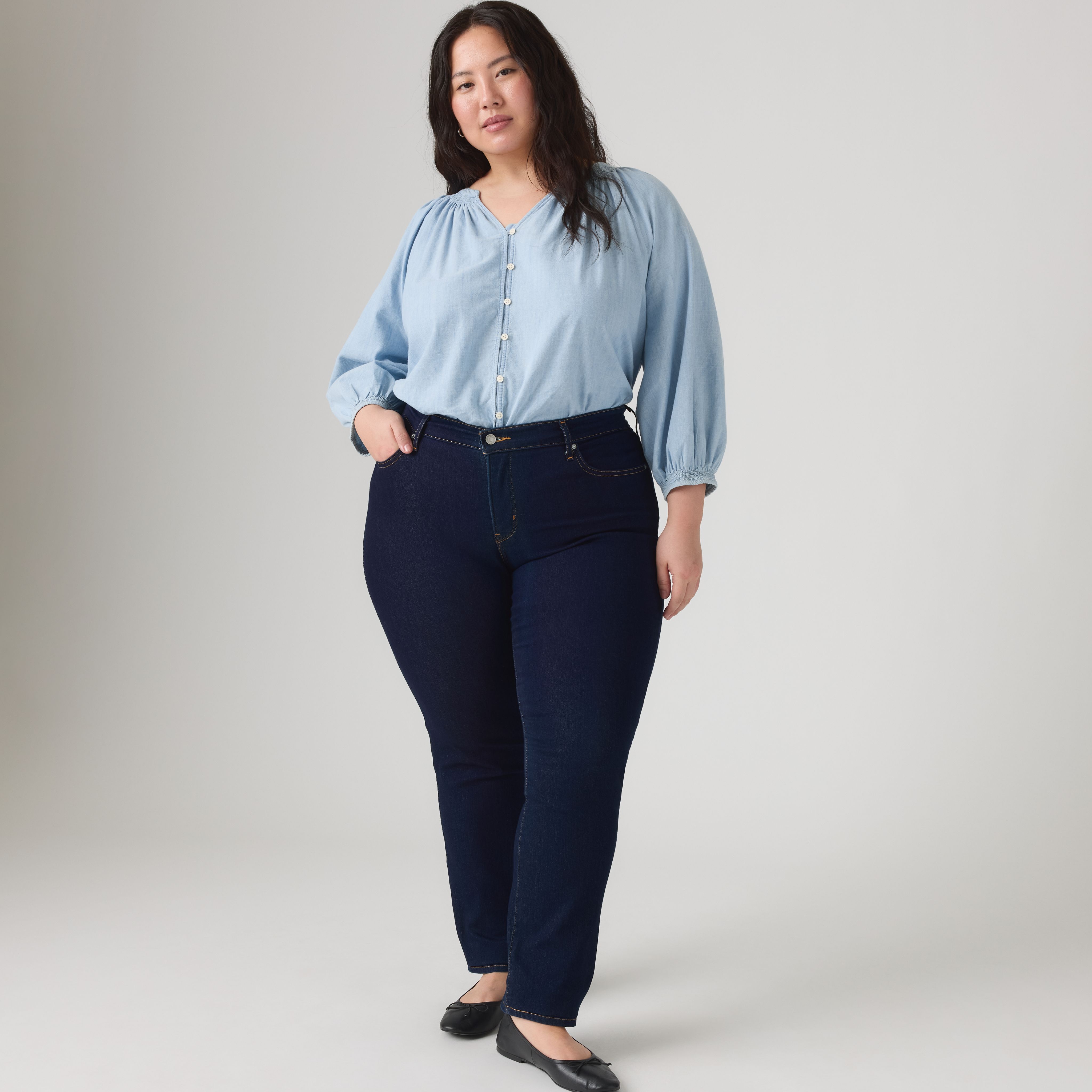314 Shaping Straight Fit Women's Jeans (Plus Size) 1