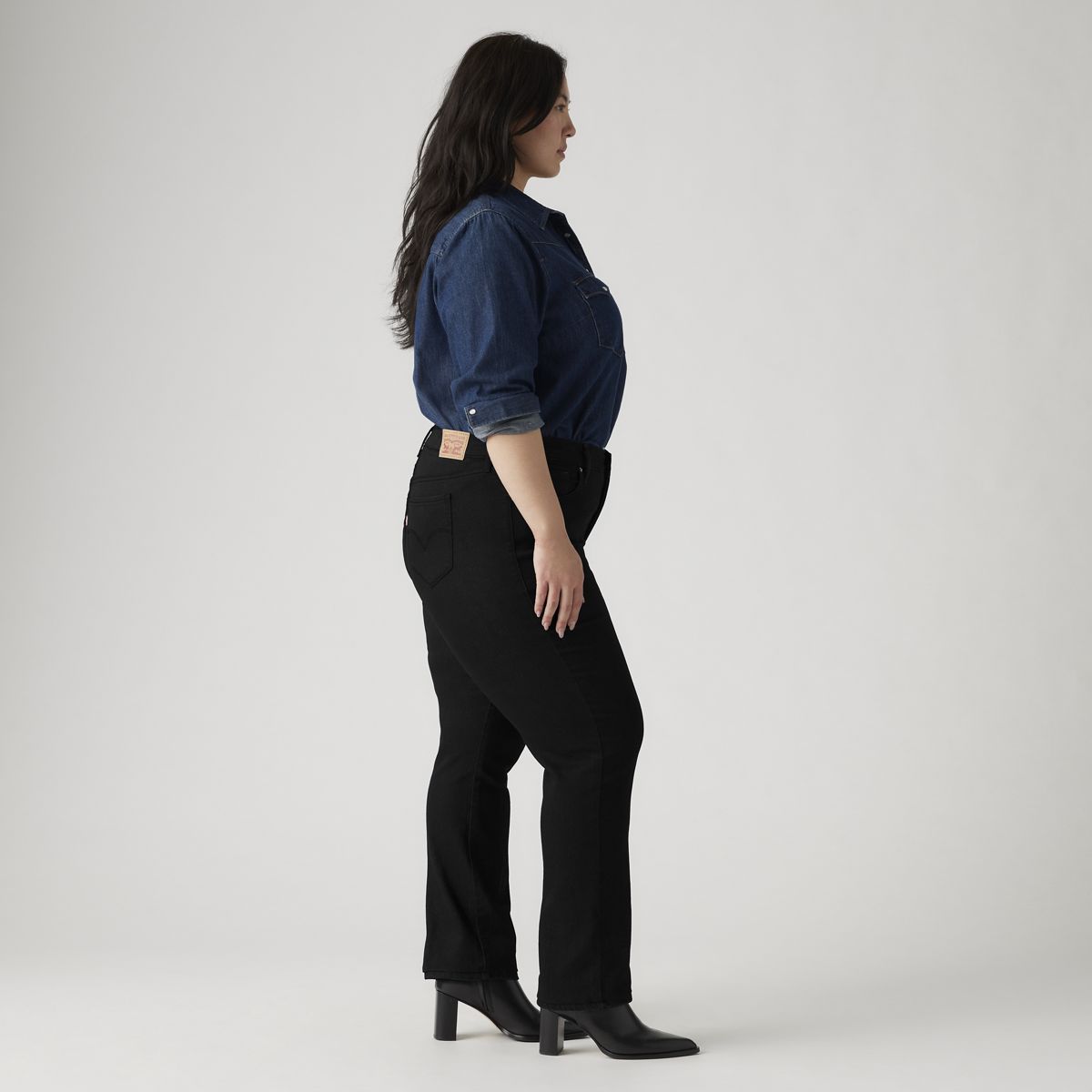 314 Shaping Straight Women's Jeans (Plus Size) — Soft Black