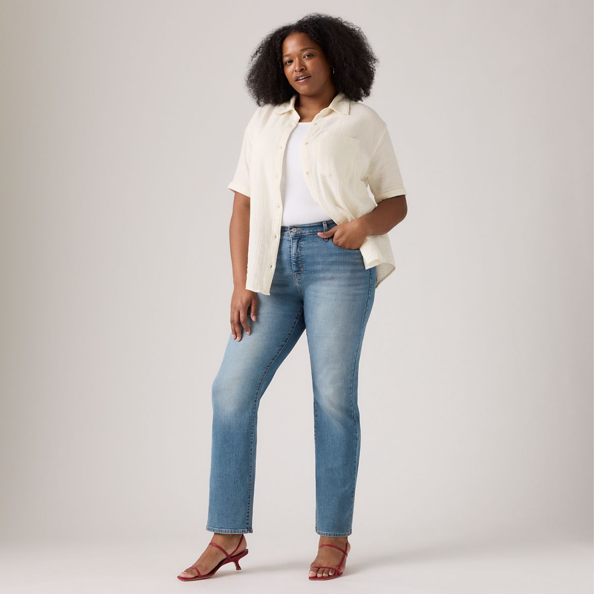 314 Shaping Straight Fit Women's Jeans (Plus Size) — Eternal Indigo Mid Plus - Medium Wash
