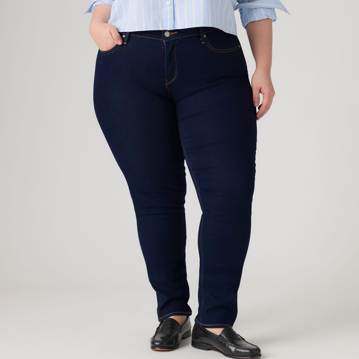 311 Shaping Skinny Women's Jeans (Plus Size) — Darkest Sky - Dark Wash