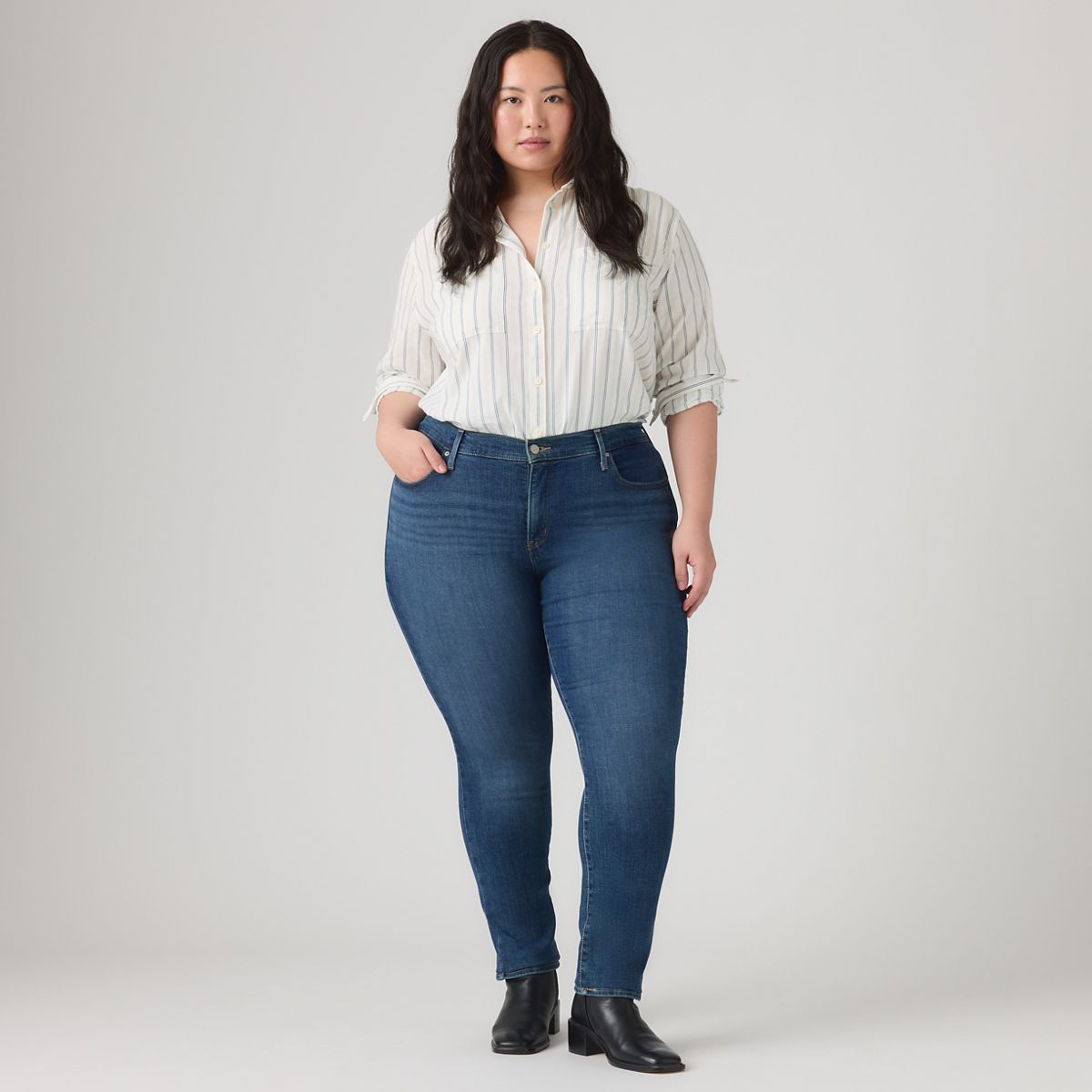 311 Shaping Skinny Women's Jeans (Plus Size) — Lapis Gallop - Medium Wash