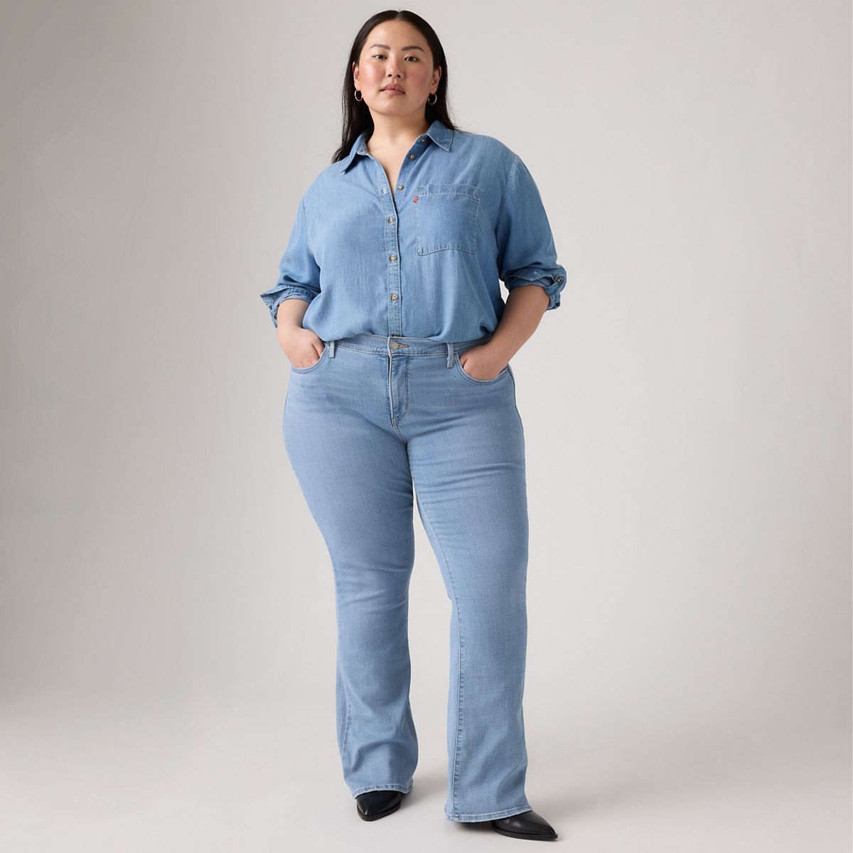 315 Shaping Bootcut Women's Jeans (Plus Size) — Lapis Topic Plus - Medium Wash