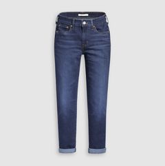 Boyfriend Mid Rise Women's Jeans — Cobalt Layer - Dark Wash 6