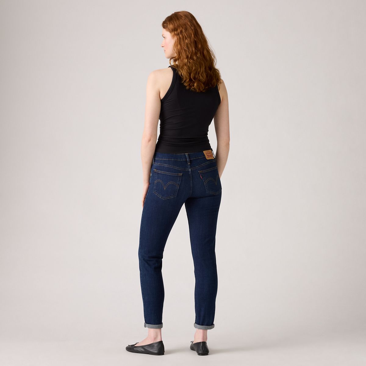 Boyfriend Mid Rise Women's Jeans — Cobalt Layer - Dark Wash