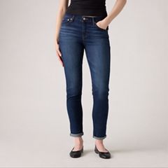 Boyfriend Mid Rise Women's Jeans — Cobalt Layer - Dark Wash 2