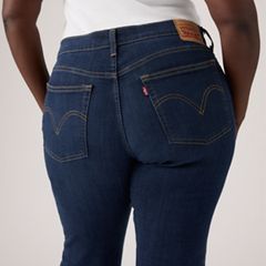 Boyfriend Mid Rise Women's Jeans — Cobalt Layer - Dark Wash 12