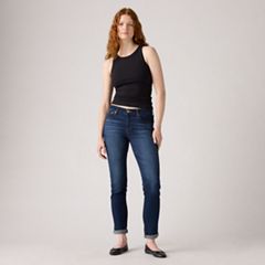 Boyfriend Mid Rise Women's Jeans — Cobalt Layer - Dark Wash 5