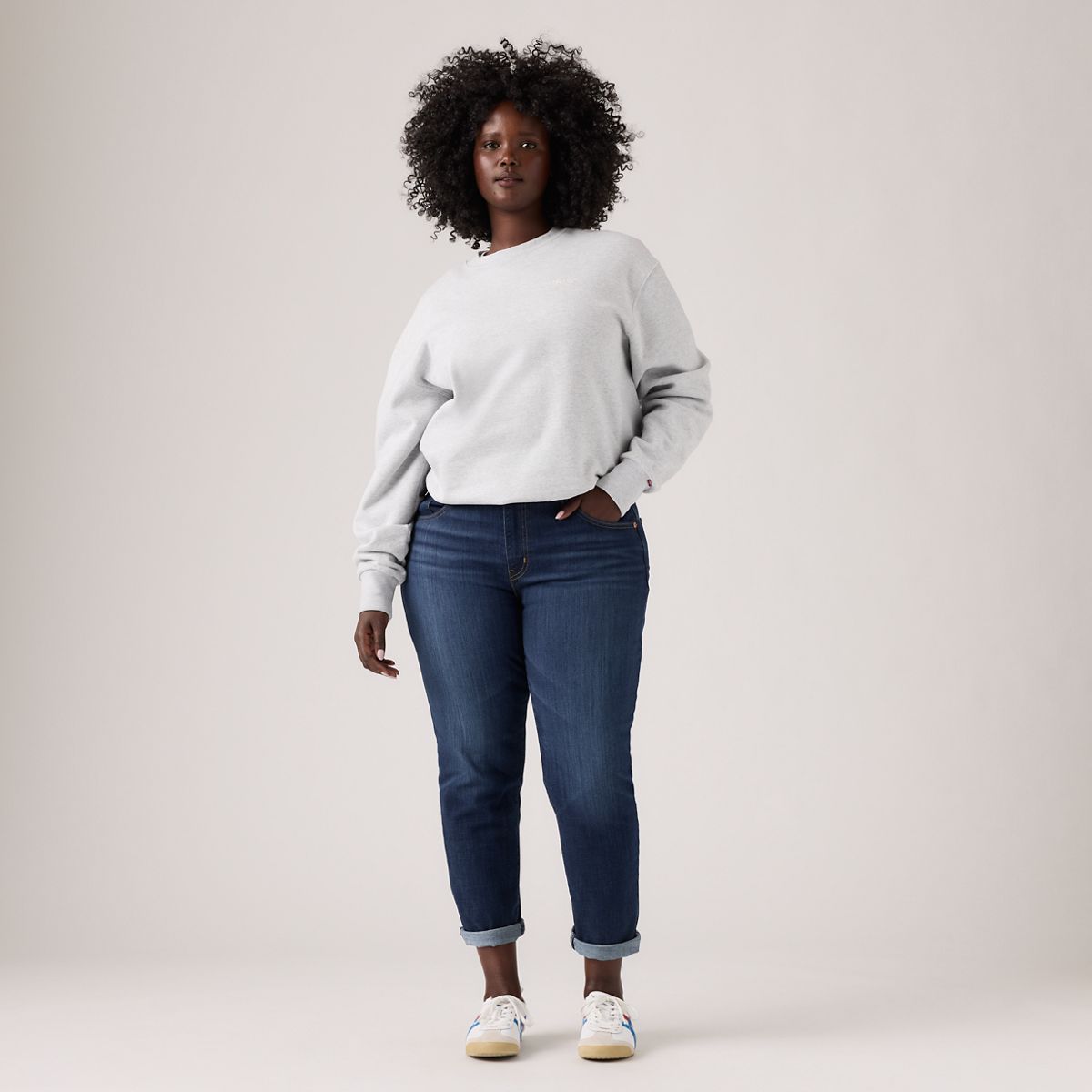 Boyfriend Mid Rise Women's Jeans — Cobalt Layer - Dark Wash