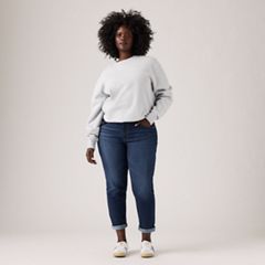Boyfriend Mid Rise Women's Jeans — Cobalt Layer - Dark Wash 7