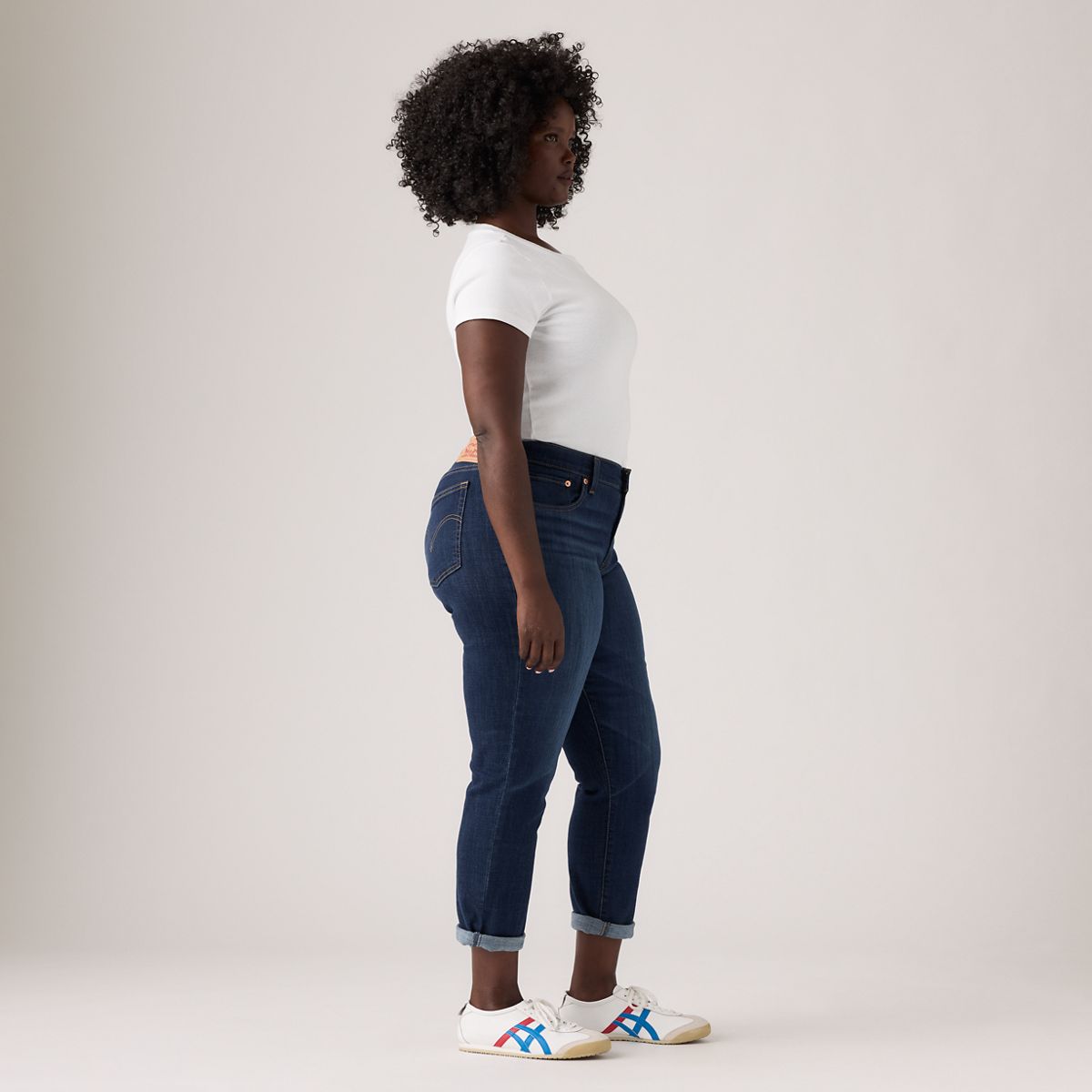 Boyfriend Mid Rise Women's Jeans — Cobalt Layer - Dark Wash