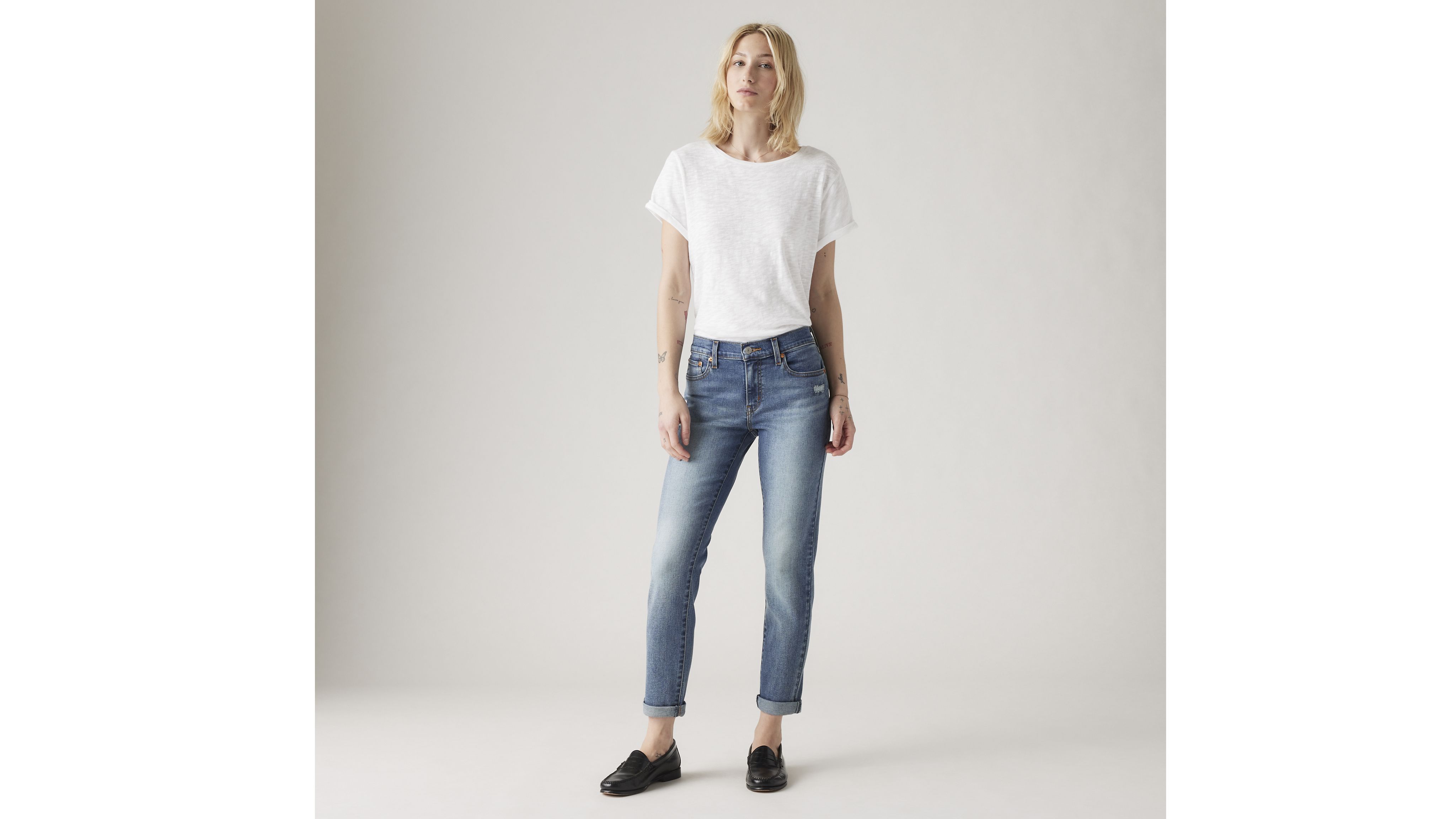 Mid Rise Boyfriend Women's Jeans 1
