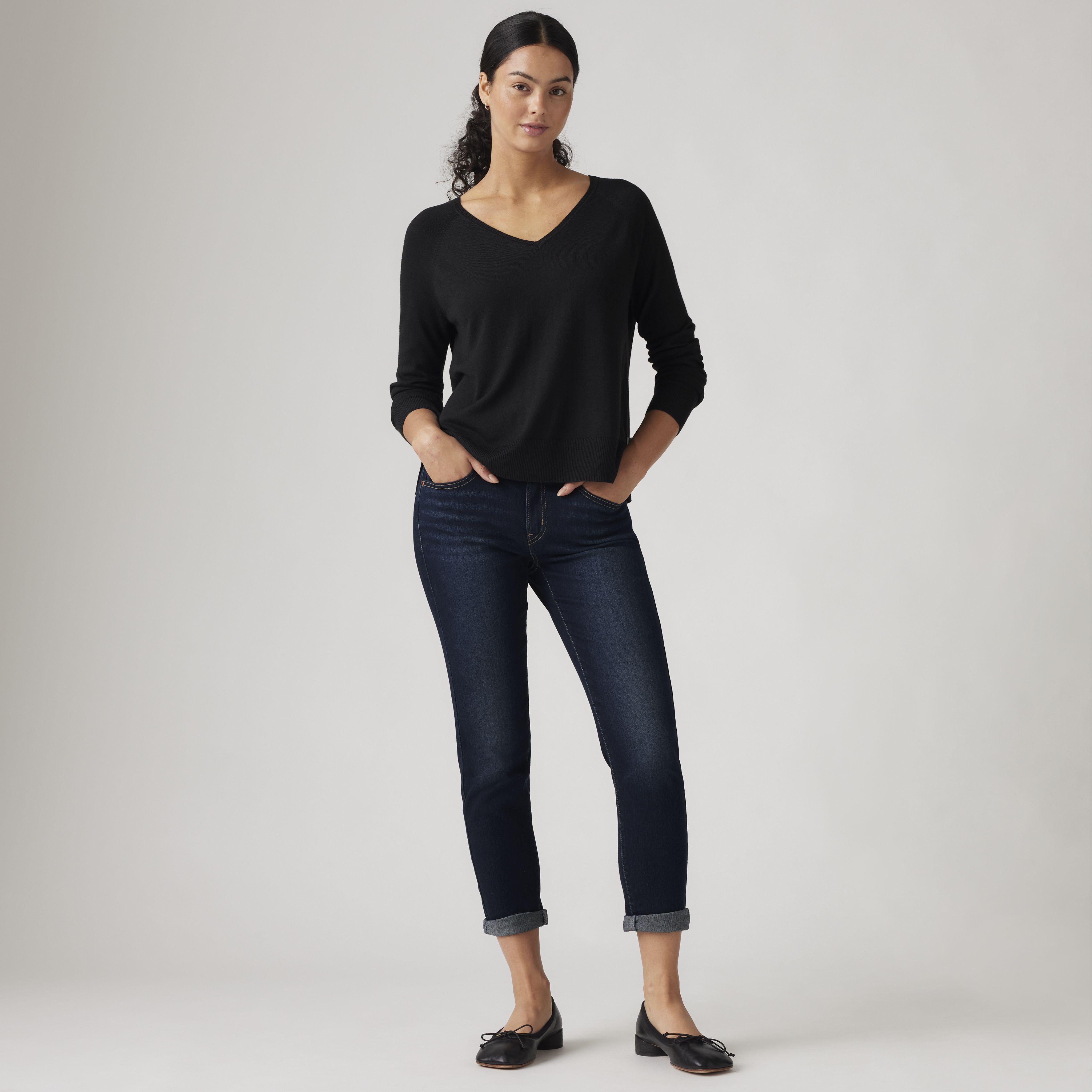 Mid Rise Boyfriend Women's Jeans 1