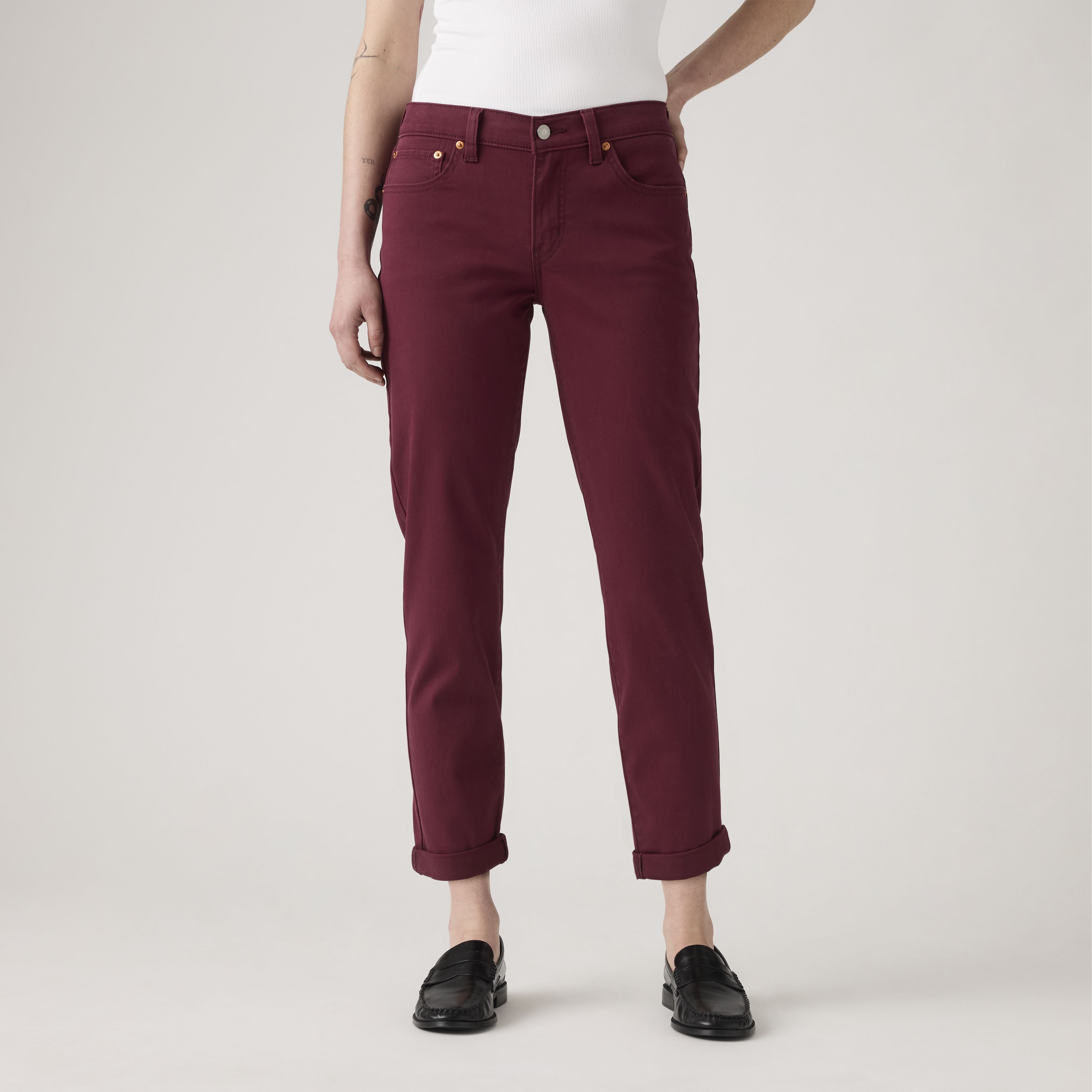 Mid-Rise Boyfriend Women's Pants 2