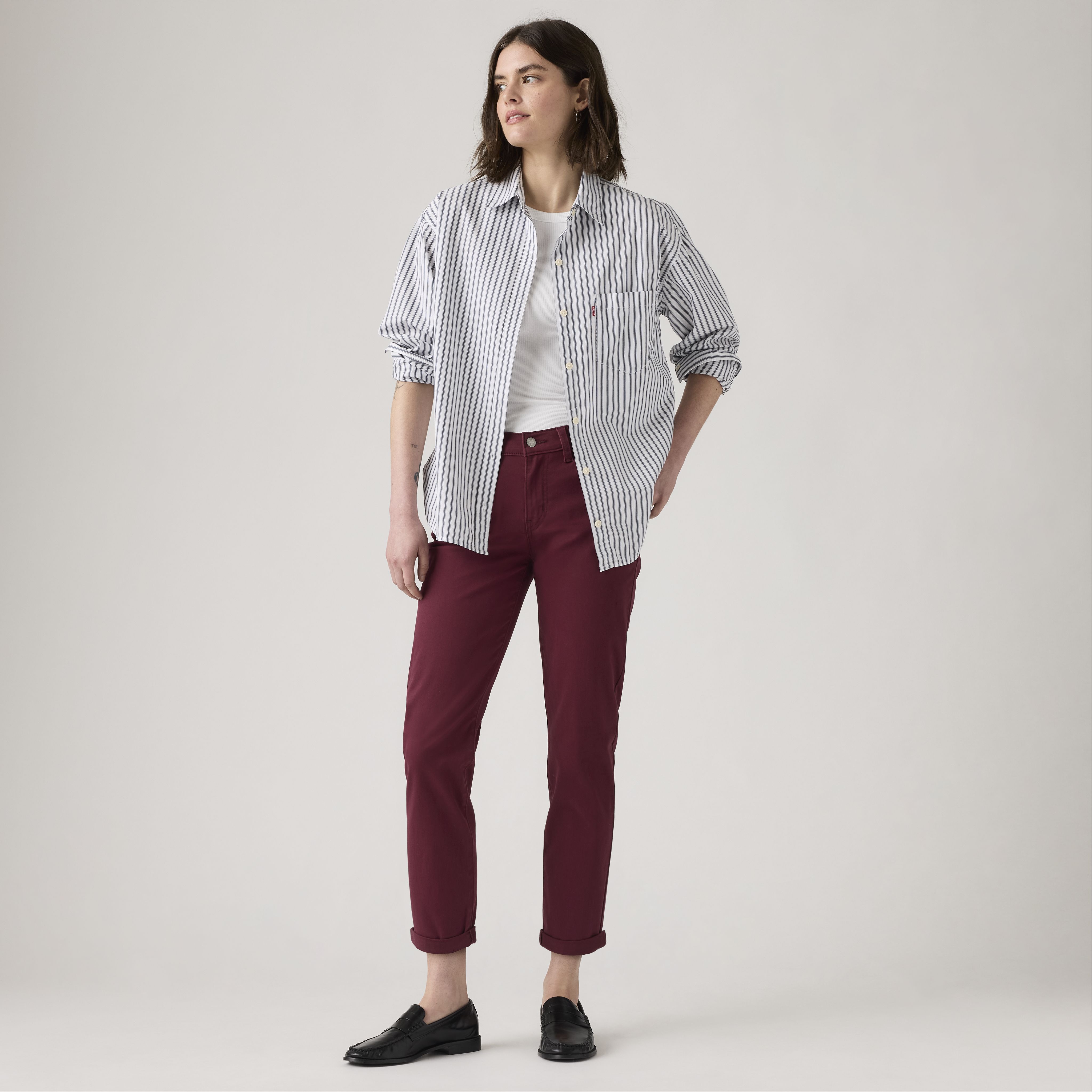 Mid-Rise Boyfriend Women's Pants 1