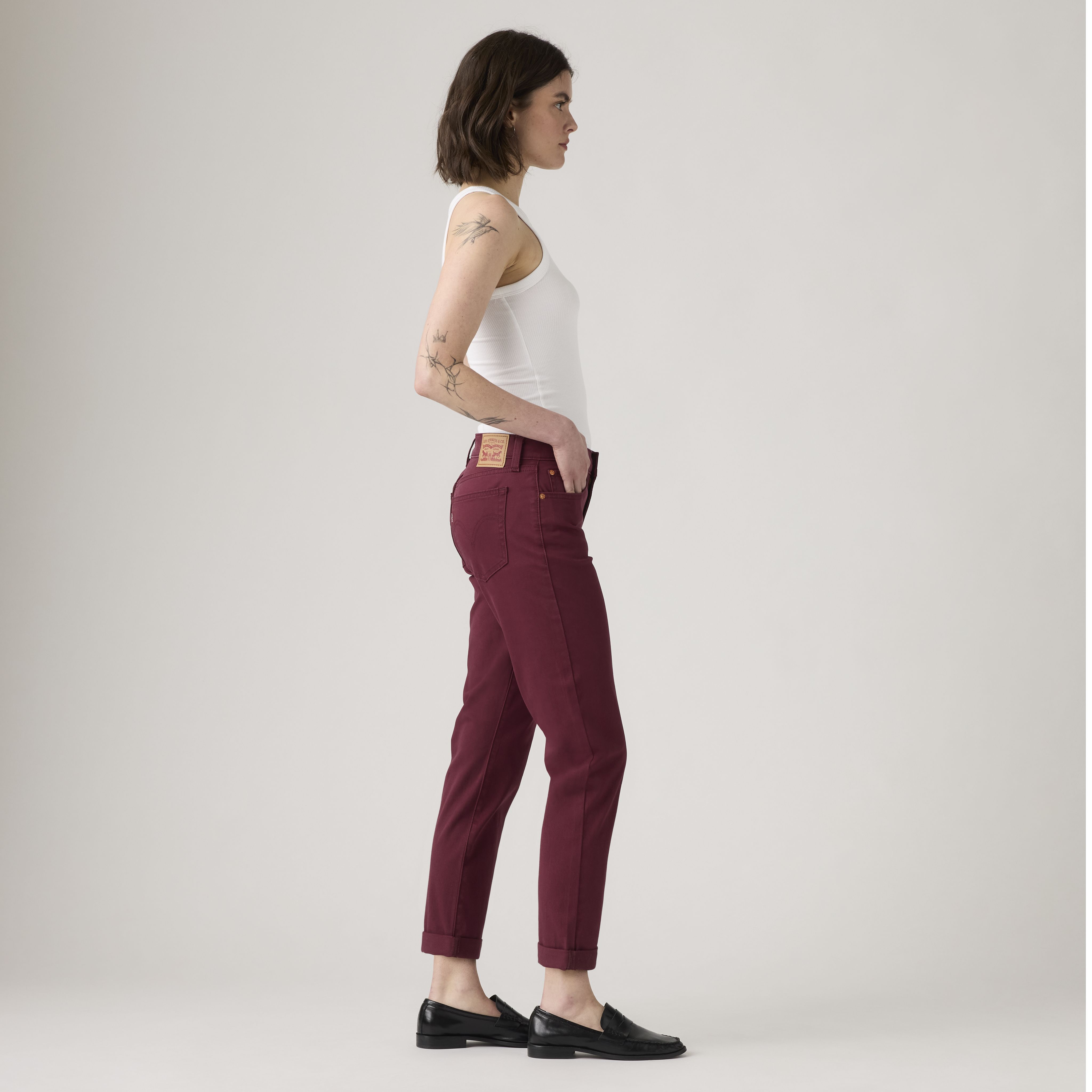 Mid-Rise Boyfriend Women's Pants 4