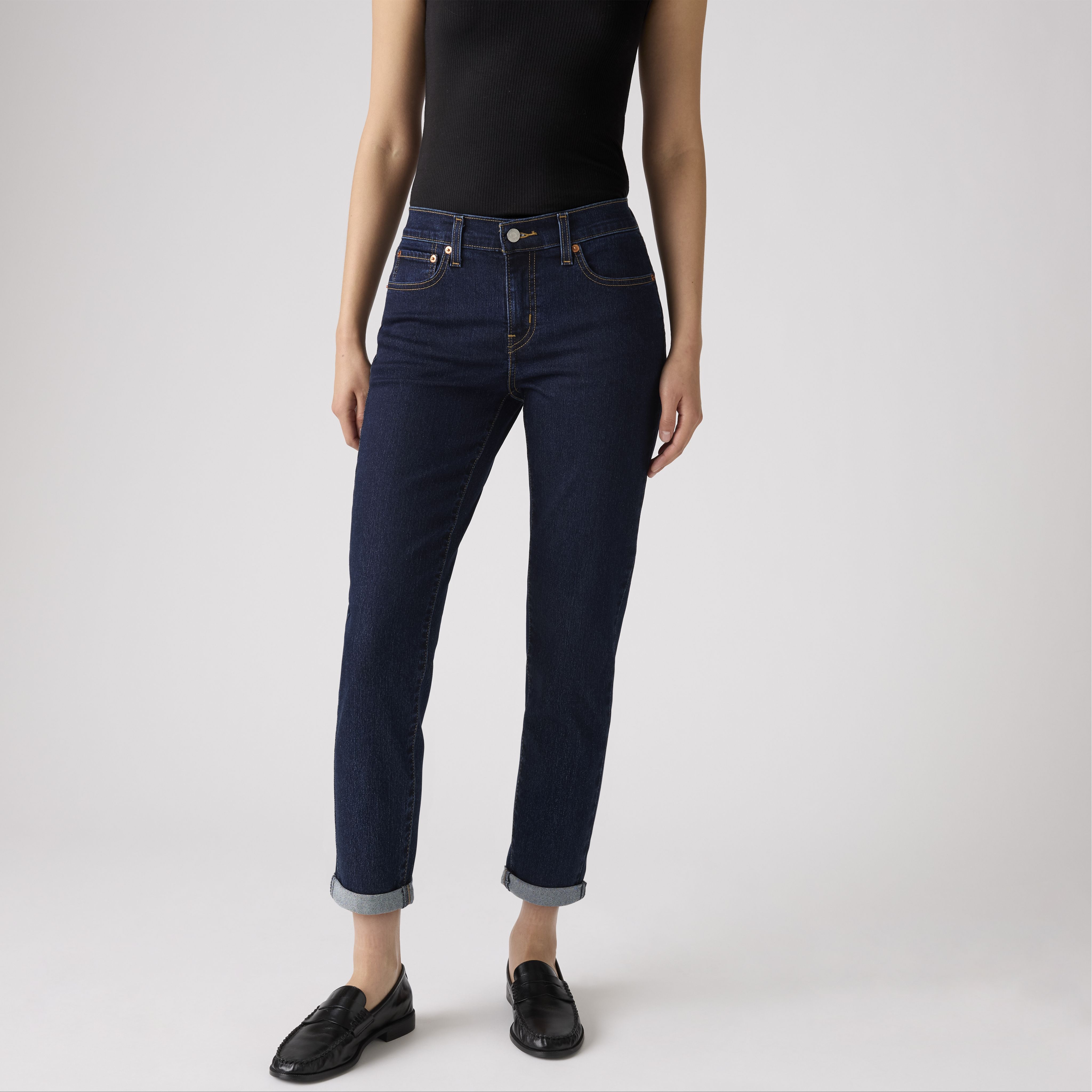 Boyfriend Mid-rise Women's Jeans - Dark Wash | Levi's® US