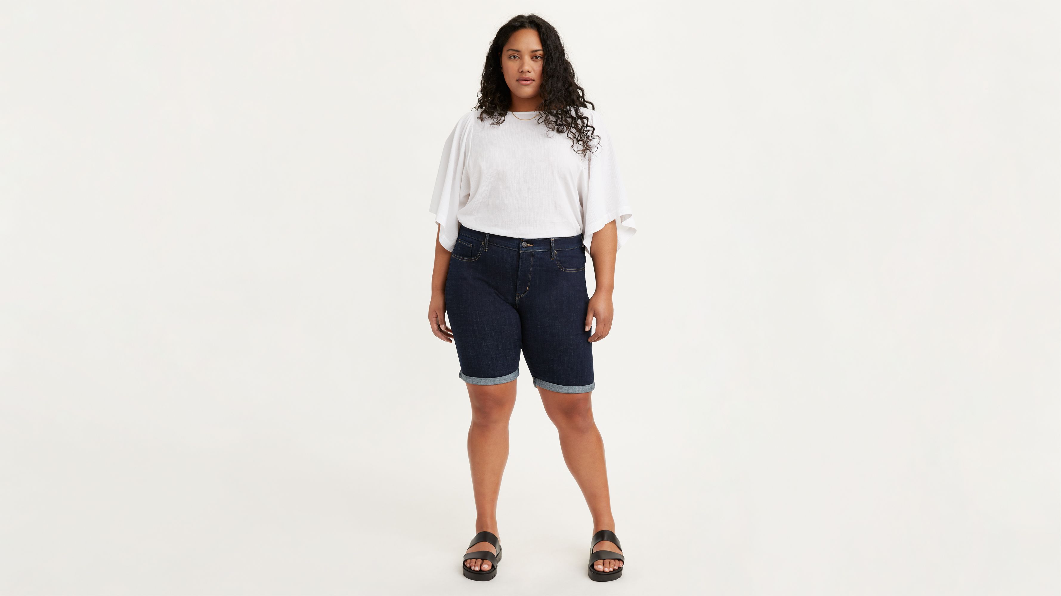 Classic Bermuda Women's Shorts (Plus Size) 1