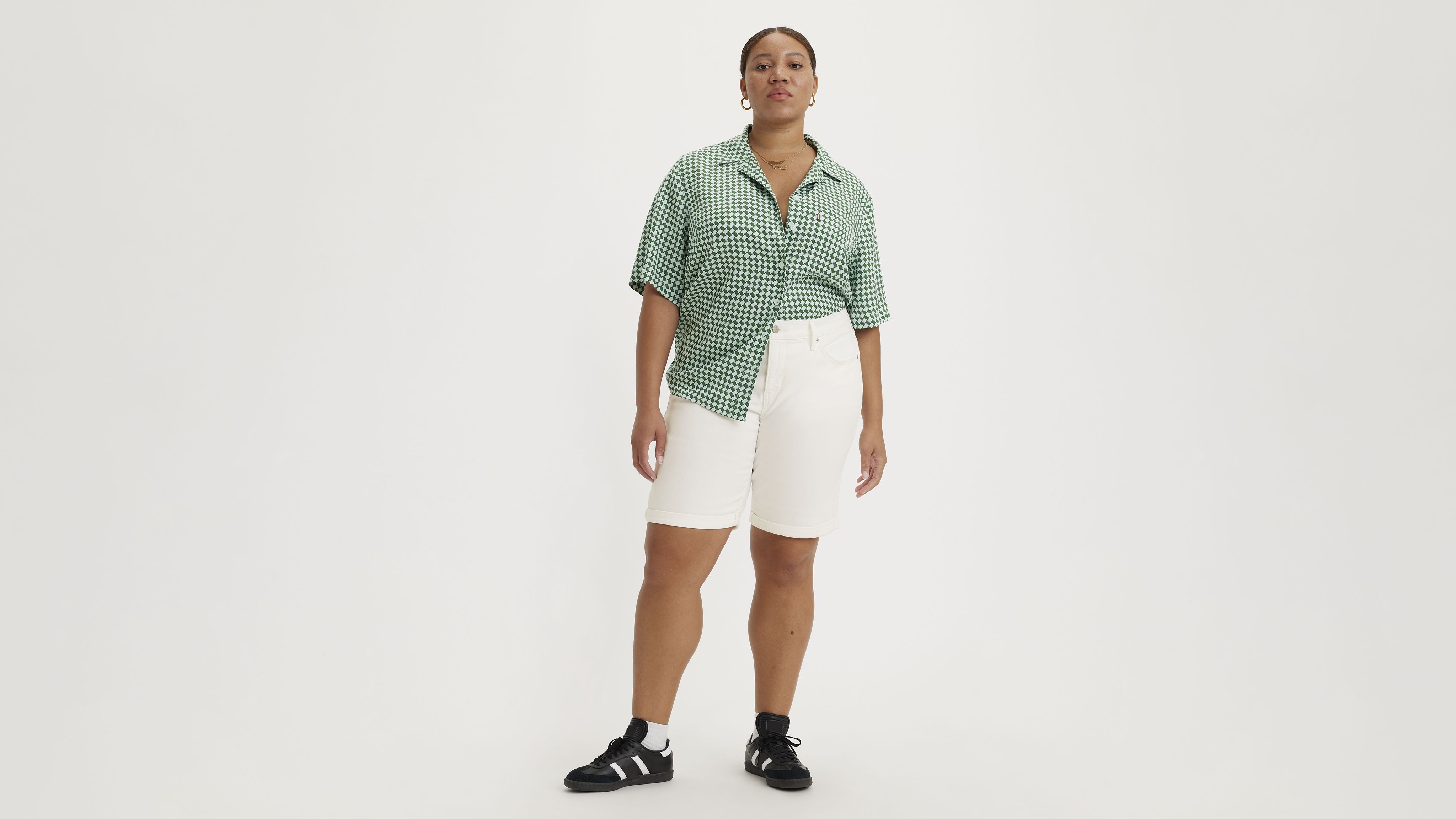 Classic Bermuda Women's Shorts (Plus Size) 1