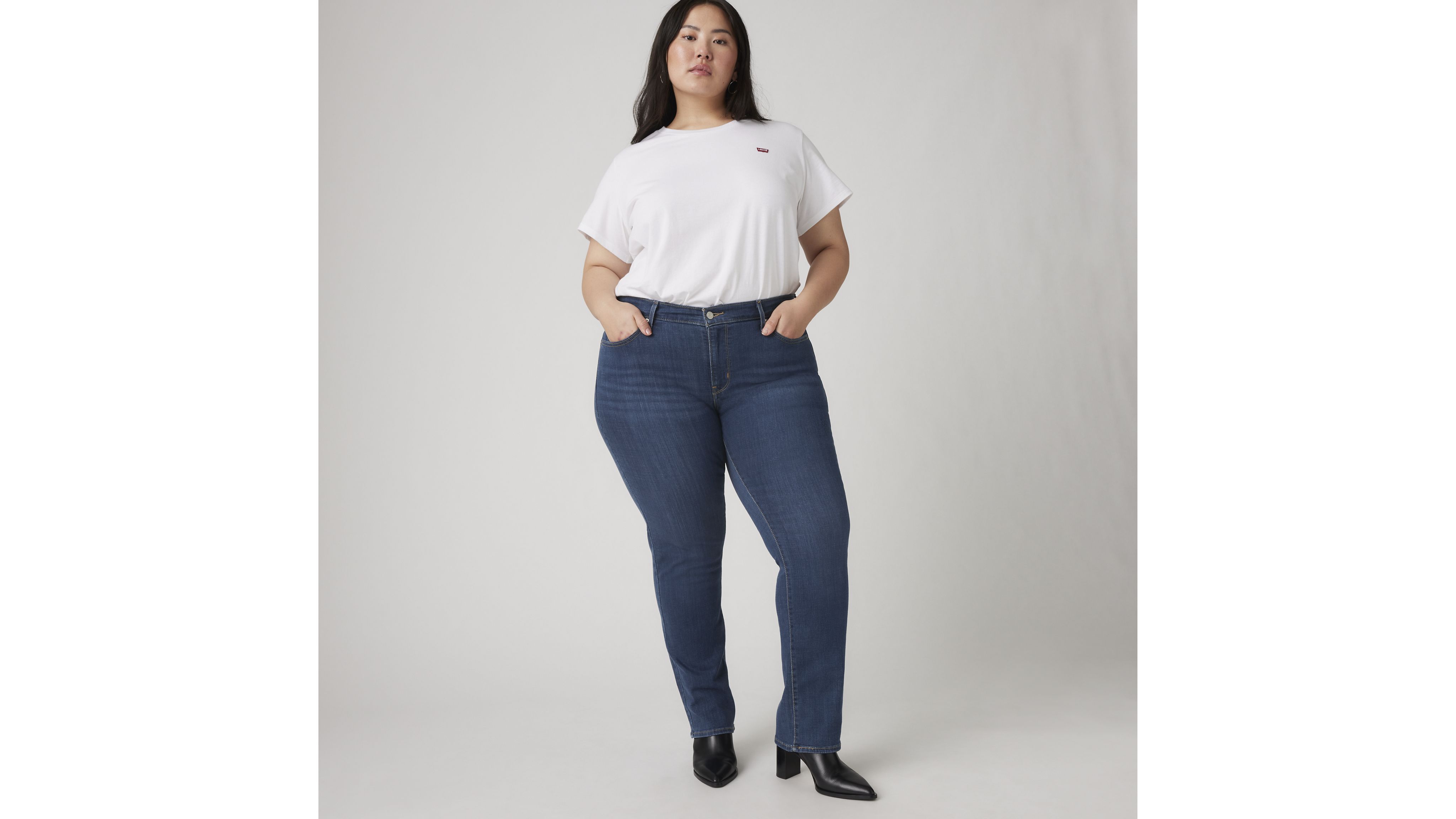 Classic Straight Women's Jeans (Plus Size) 1