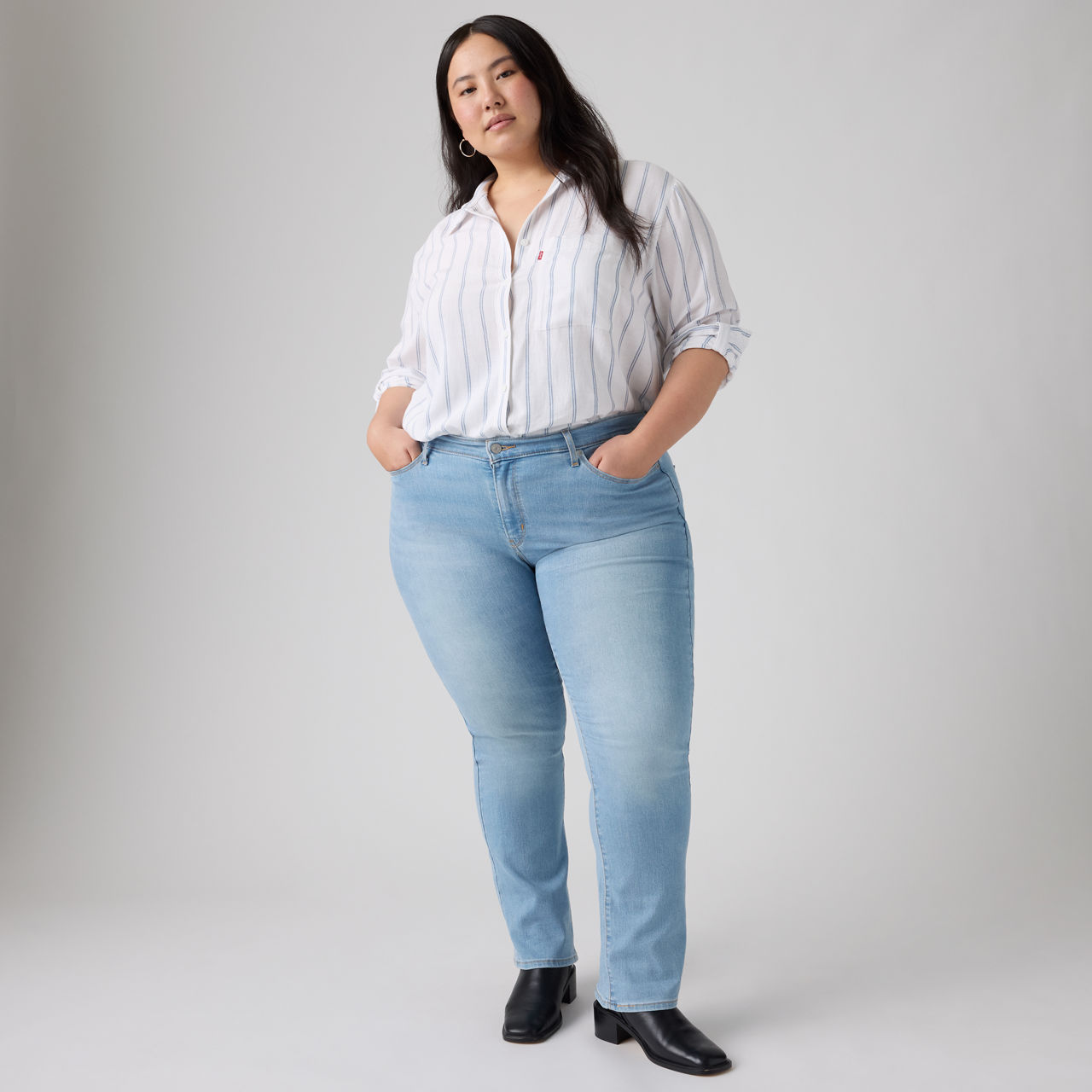 Classic Bootcut Women's Jeans (Plus Size) 1