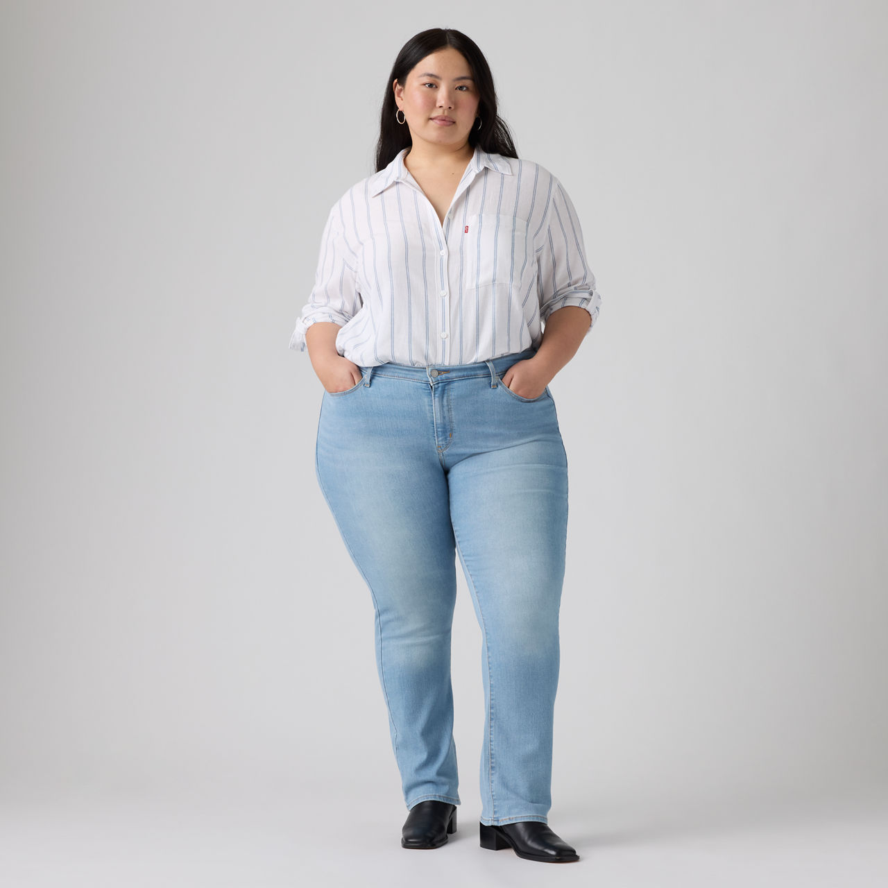 Classic Bootcut Women's Jeans (Plus Size) 5