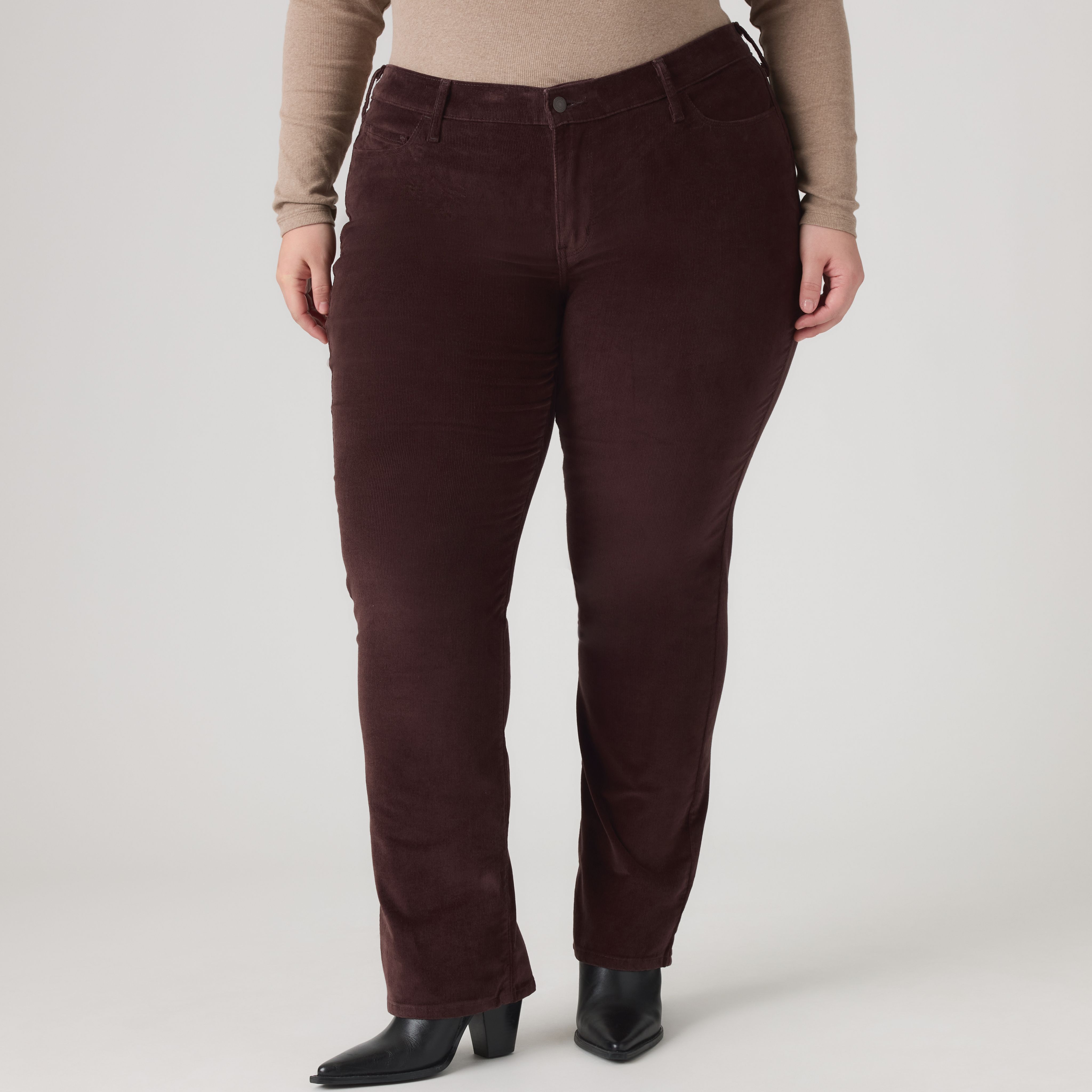 Classic Straight Corduroy  Women's Pants (Plus Size) 2