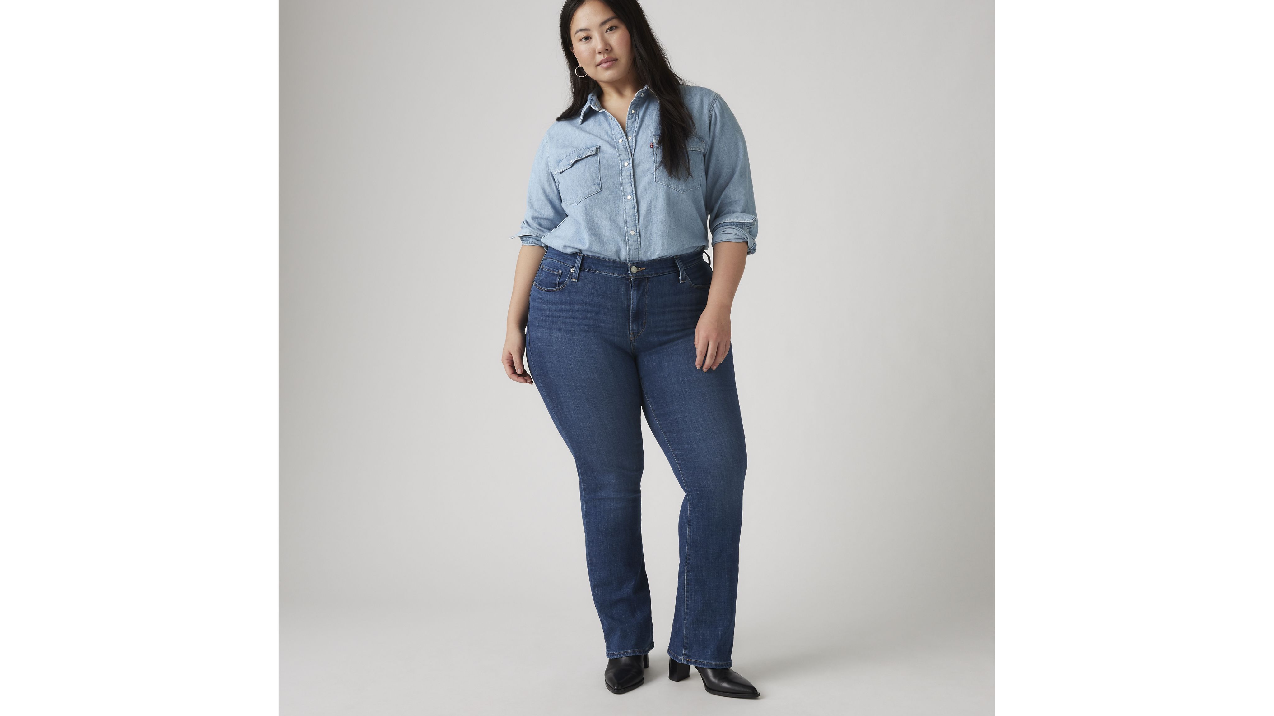 Classic Bootcut Women's Jeans (Plus Size) 1