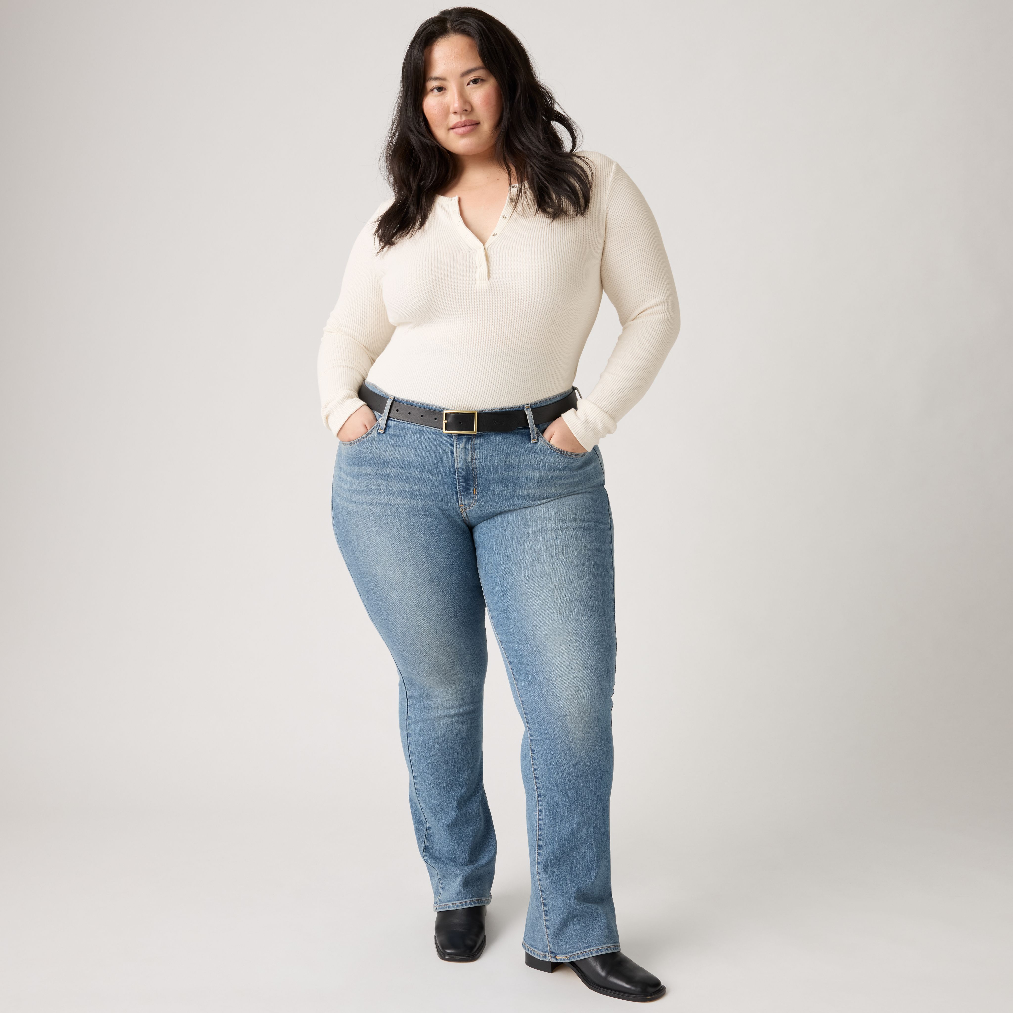 Classic Bootcut Women's Jeans (Plus Size) 1
