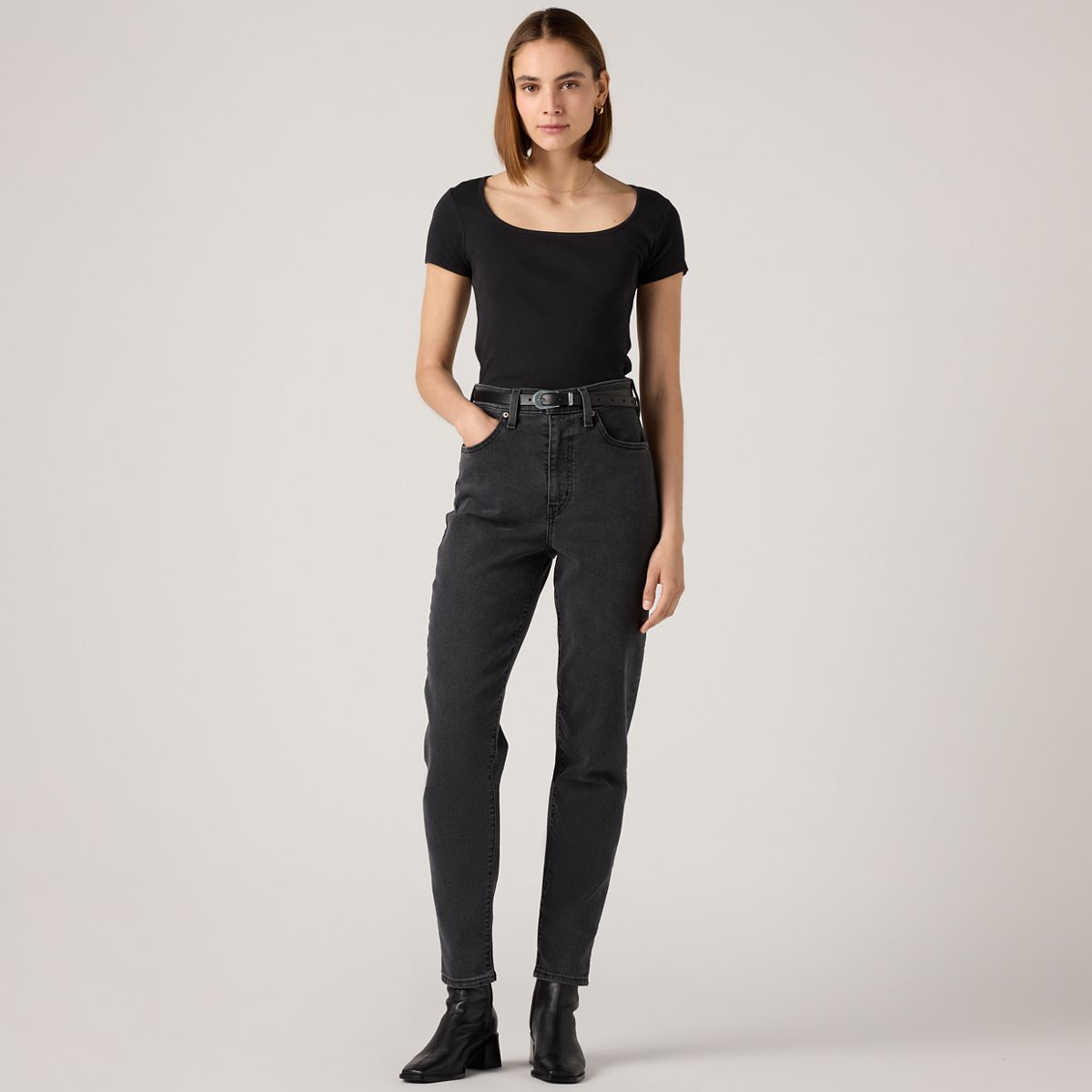 High Waisted Mom Jeans — Bomb Dot Com - Black