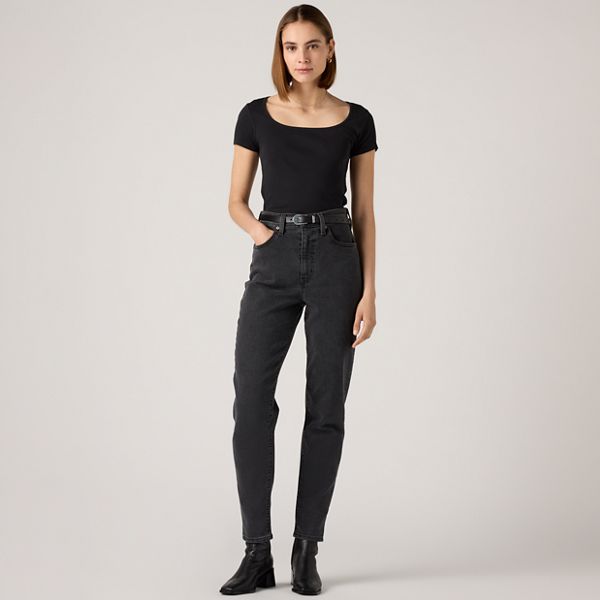 High Waisted Mom Jeans — Bomb Dot Com - Black