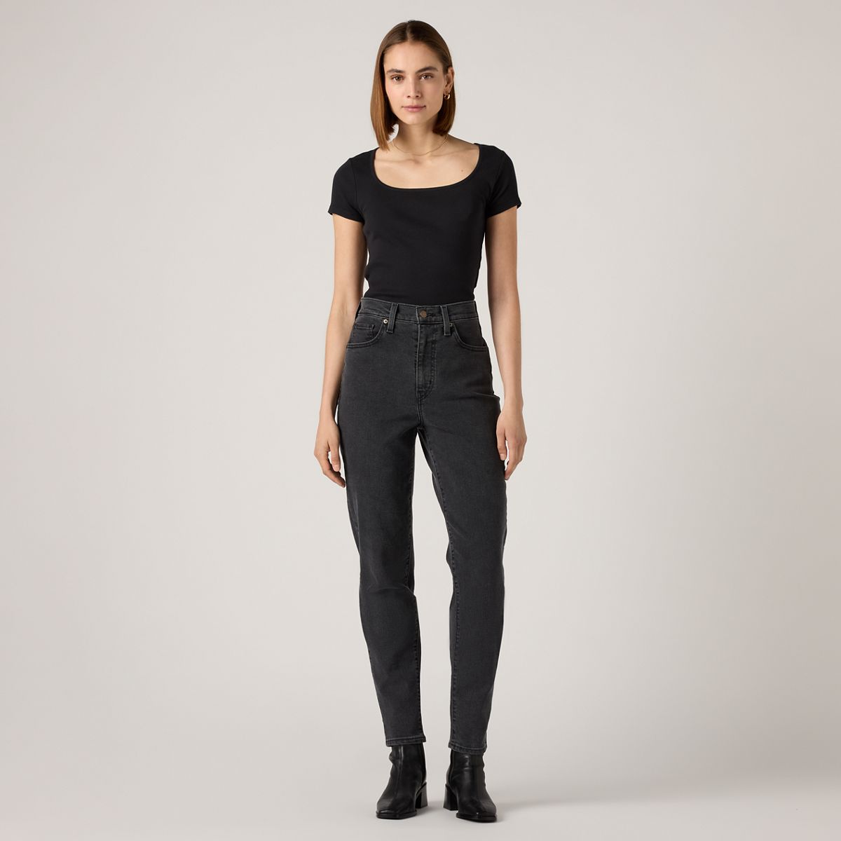 High Waisted Mom Jeans — Bomb Dot Com - Black
