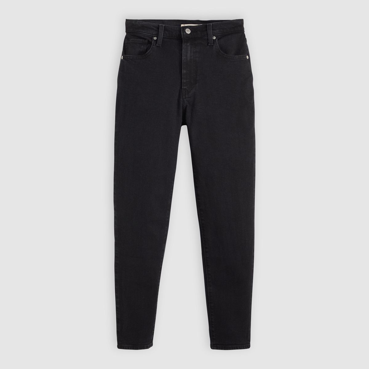 High Waisted Mom Jeans — Flash Black - Black