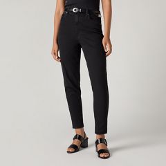 High Waisted Mom Jeans — Flash Black - Black 5