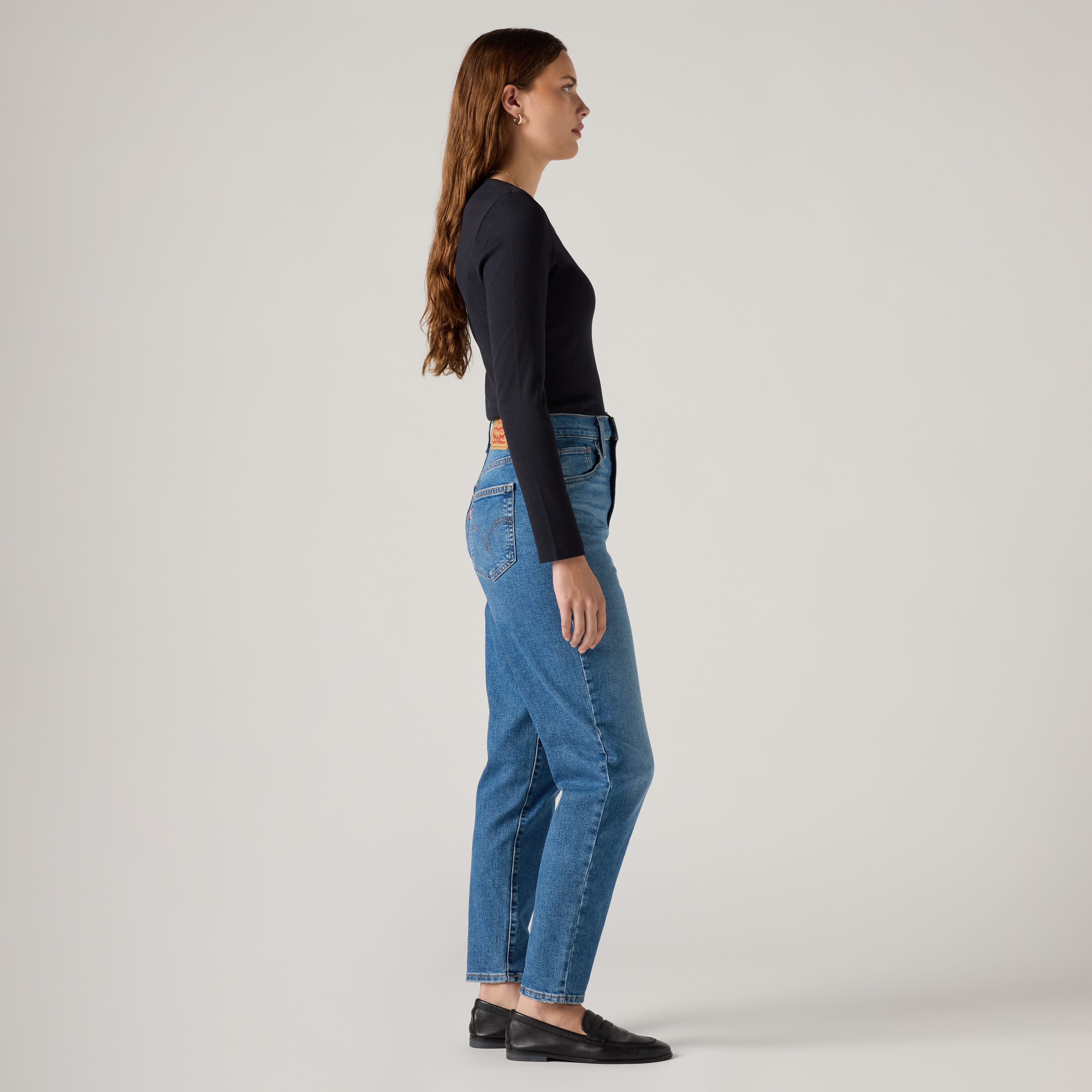 Mom jeans med høj talje 4