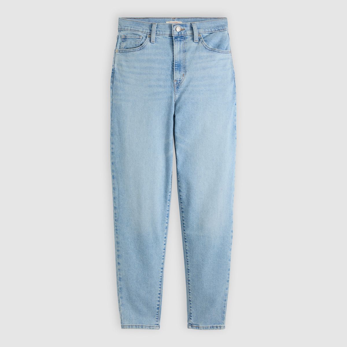 High Waisted Mom Jeans — Light Indigo Worn In - Light Wash