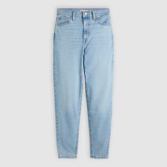 High Waisted Mom Jeans — Light Indigo Worn In - Light Wash 6
