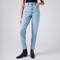 High Waisted Mom Jeans — Light Indigo Worn In - Light Wash 2