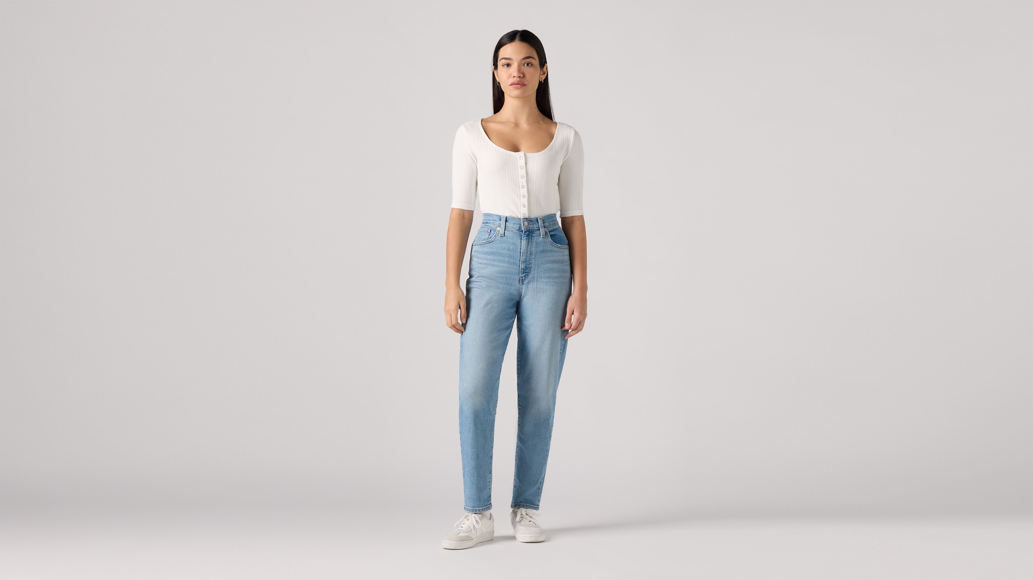Mom Jeans mit hohem Bund 3