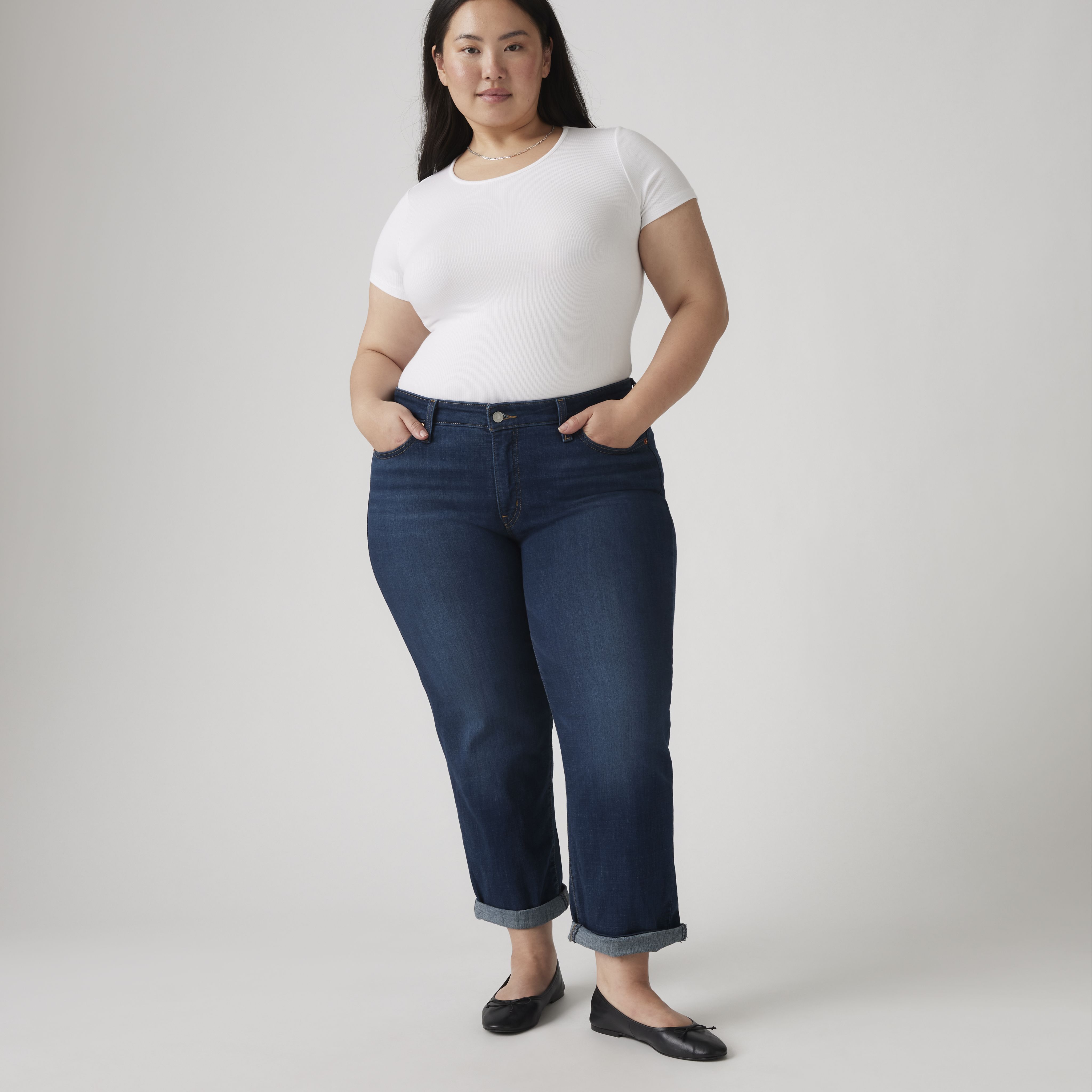 Boyfriend Women's Jeans (Plus Size) 1
