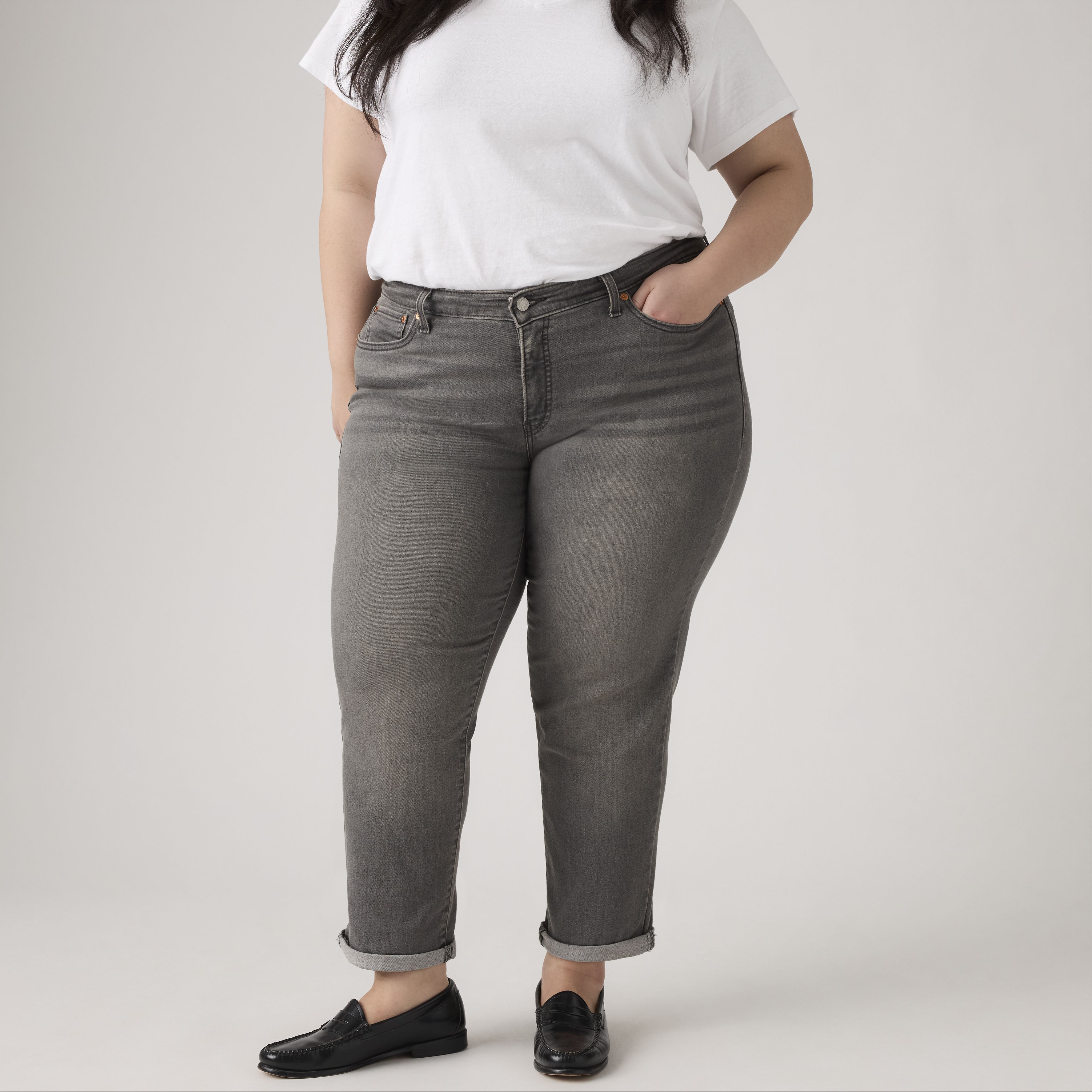 Boyfriend Women's Jeans (Plus Size) 5