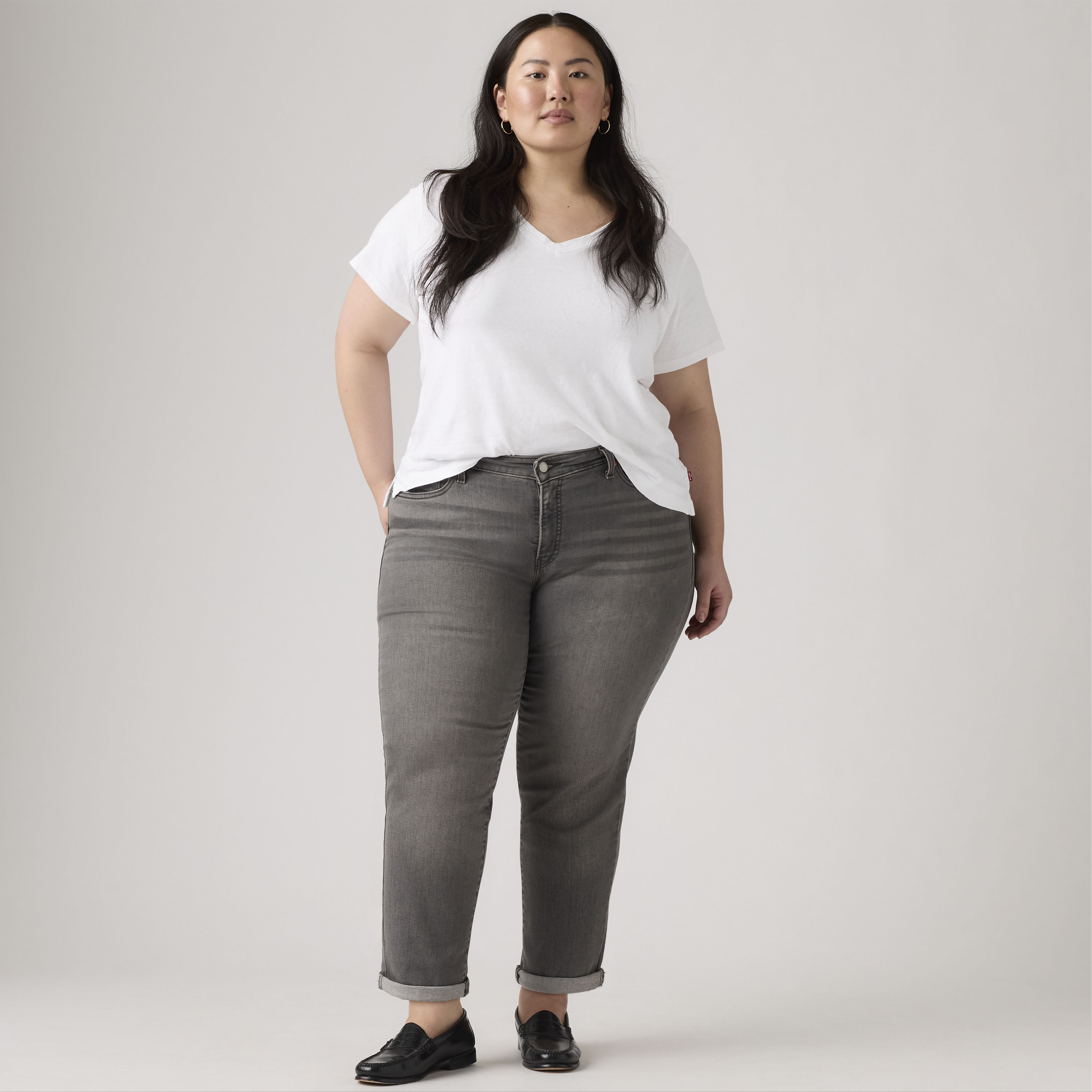 Boyfriend Women's Jeans (Plus Size) 1