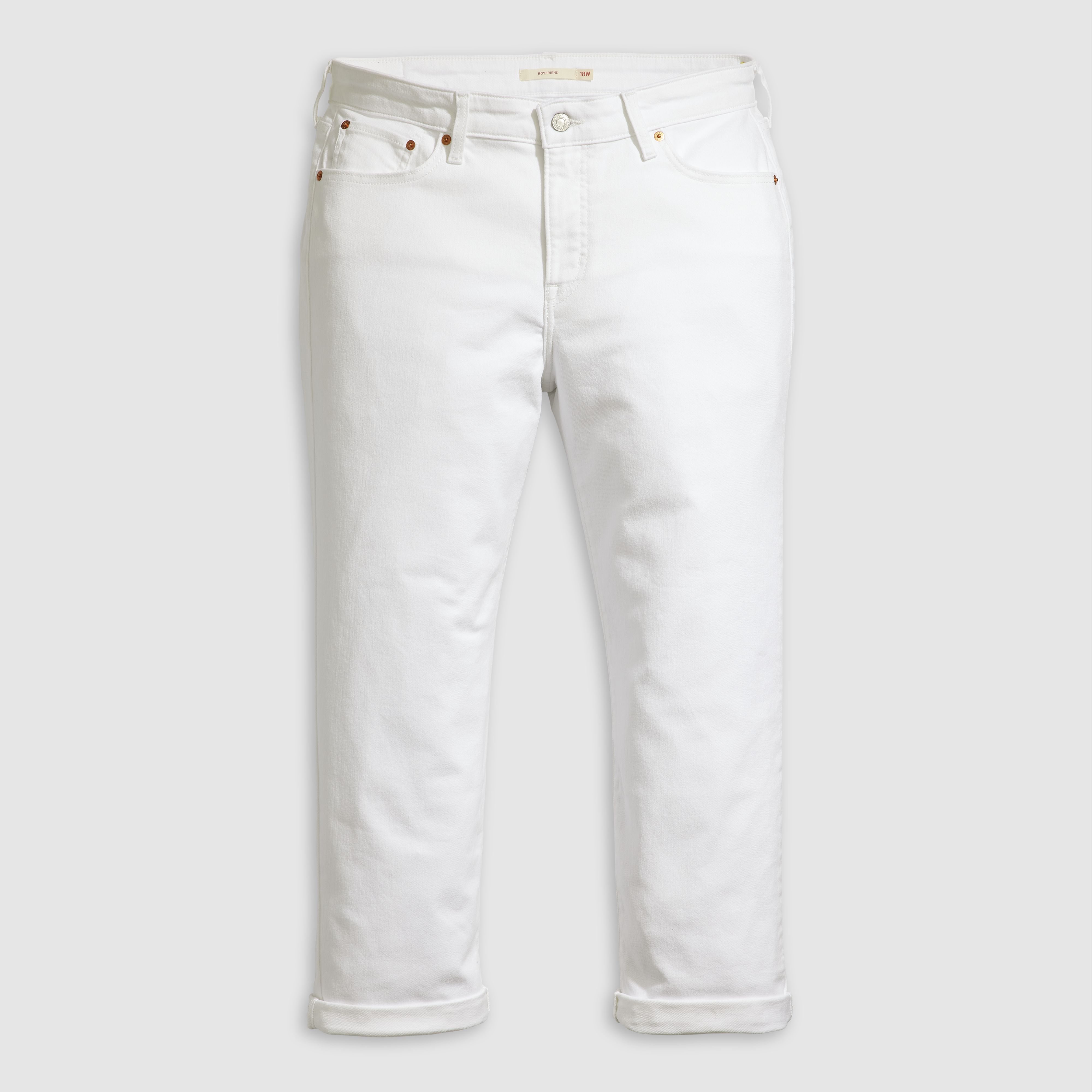 Boyfriend Mid Rise Women's Jeans (Plus Size) 6