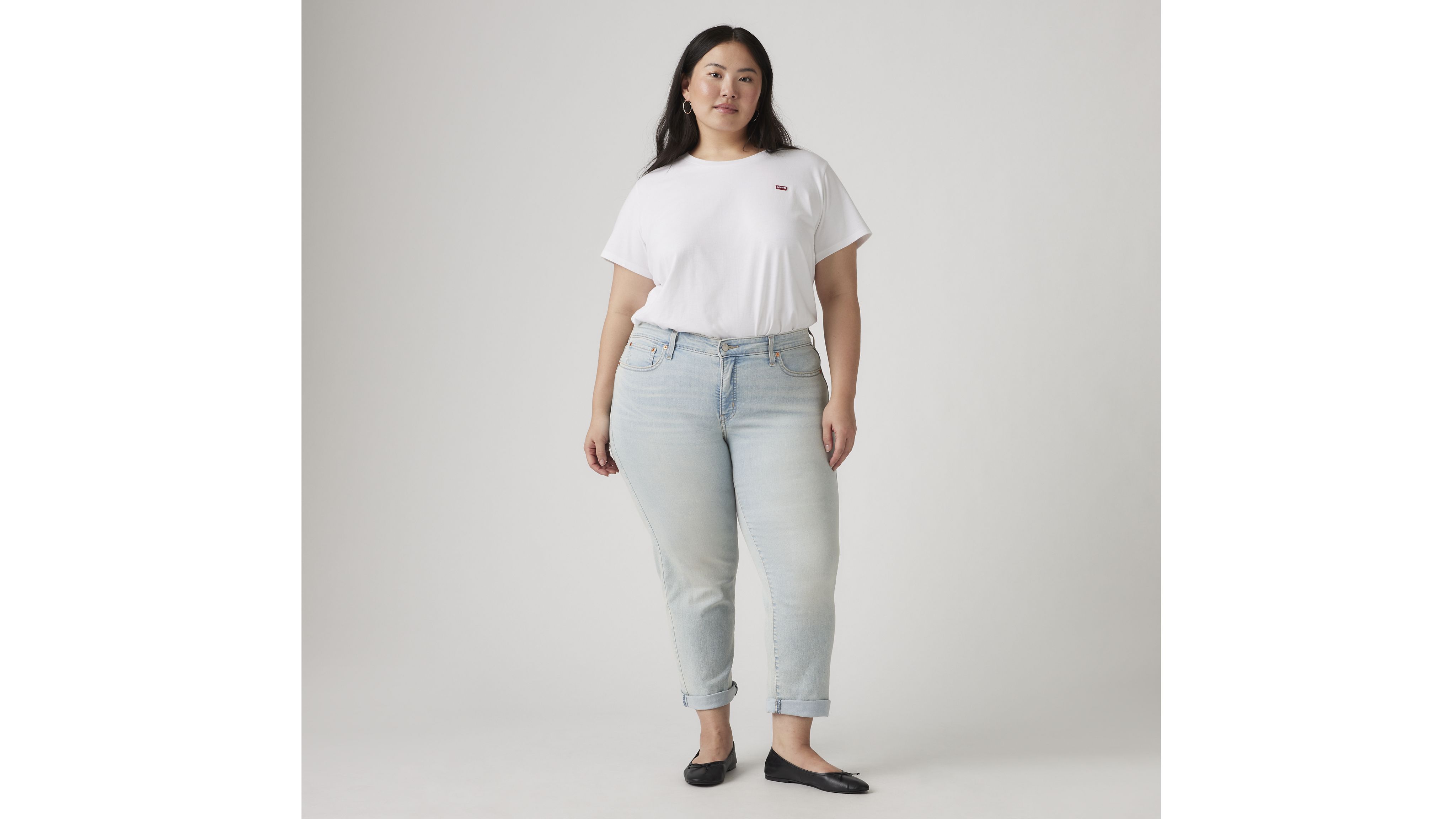 Boyfriend Mid-Rise Women's Jeans (Plus Size) 1