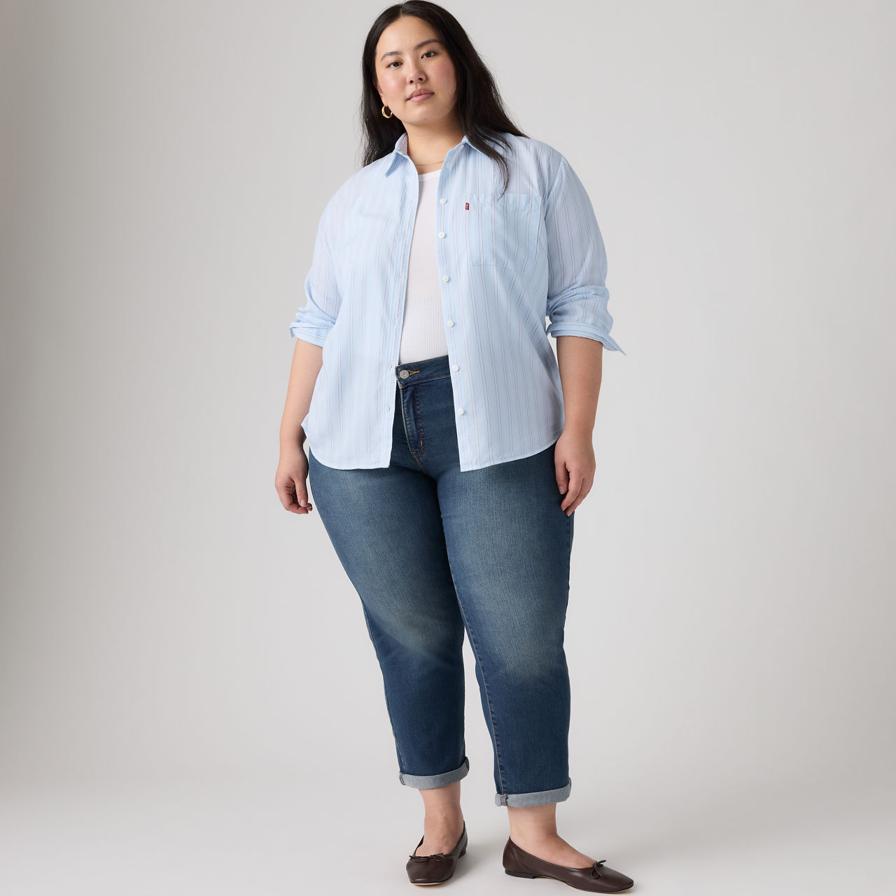 Boyfriend Women's Jeans (Plus Size) 1