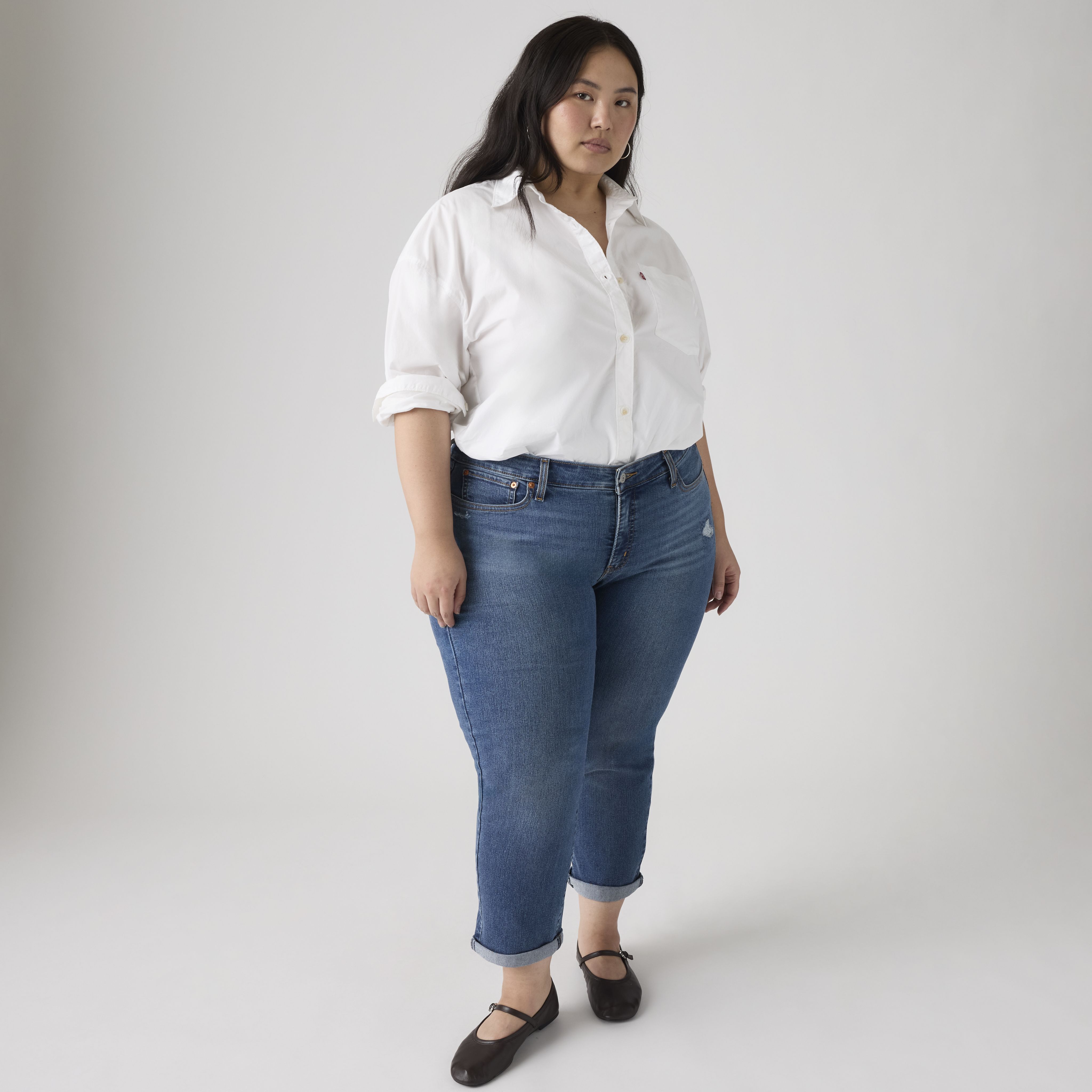 Boyfriend Women's Jeans (Plus Size) 1