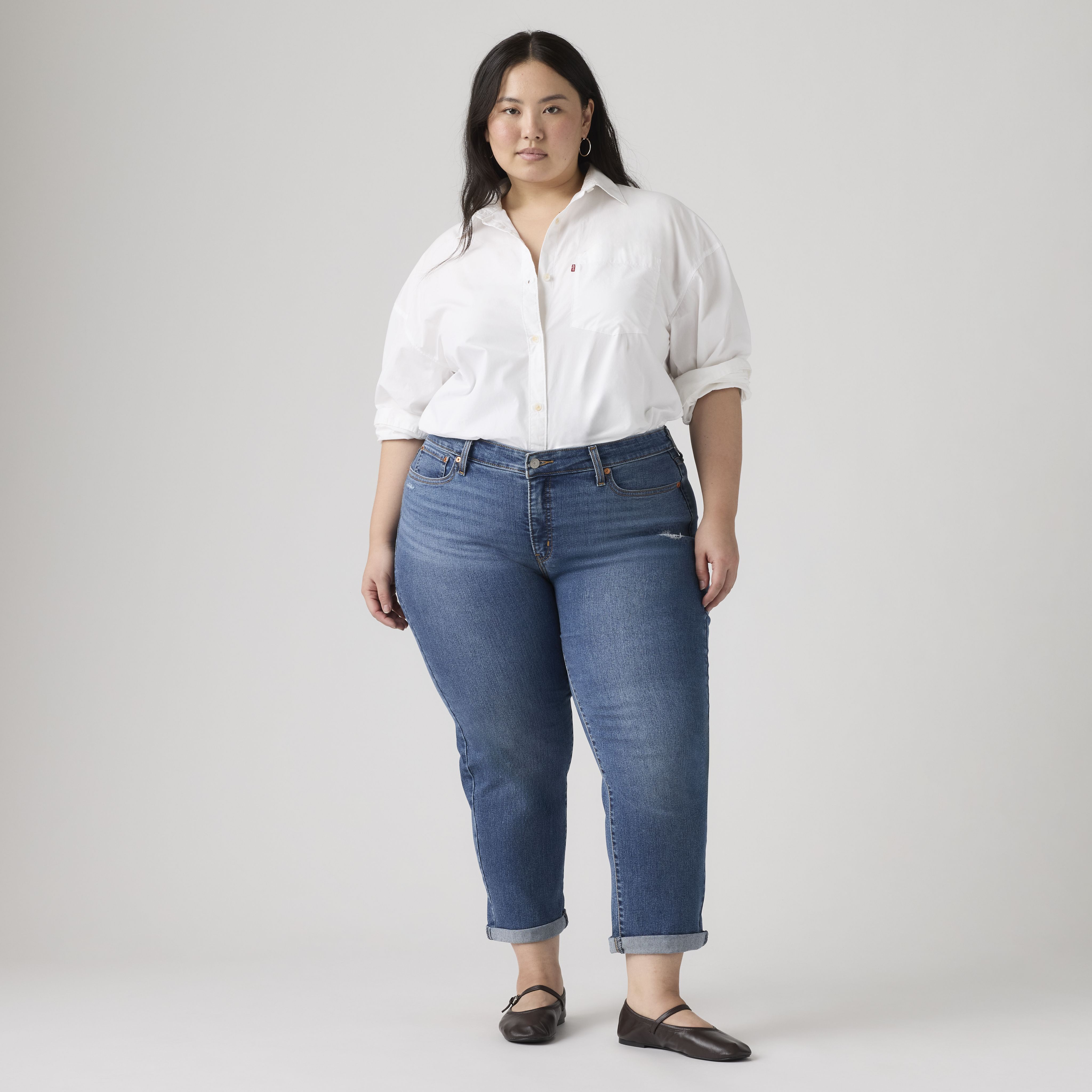 Boyfriend Women's Jeans (Plus Size) 5