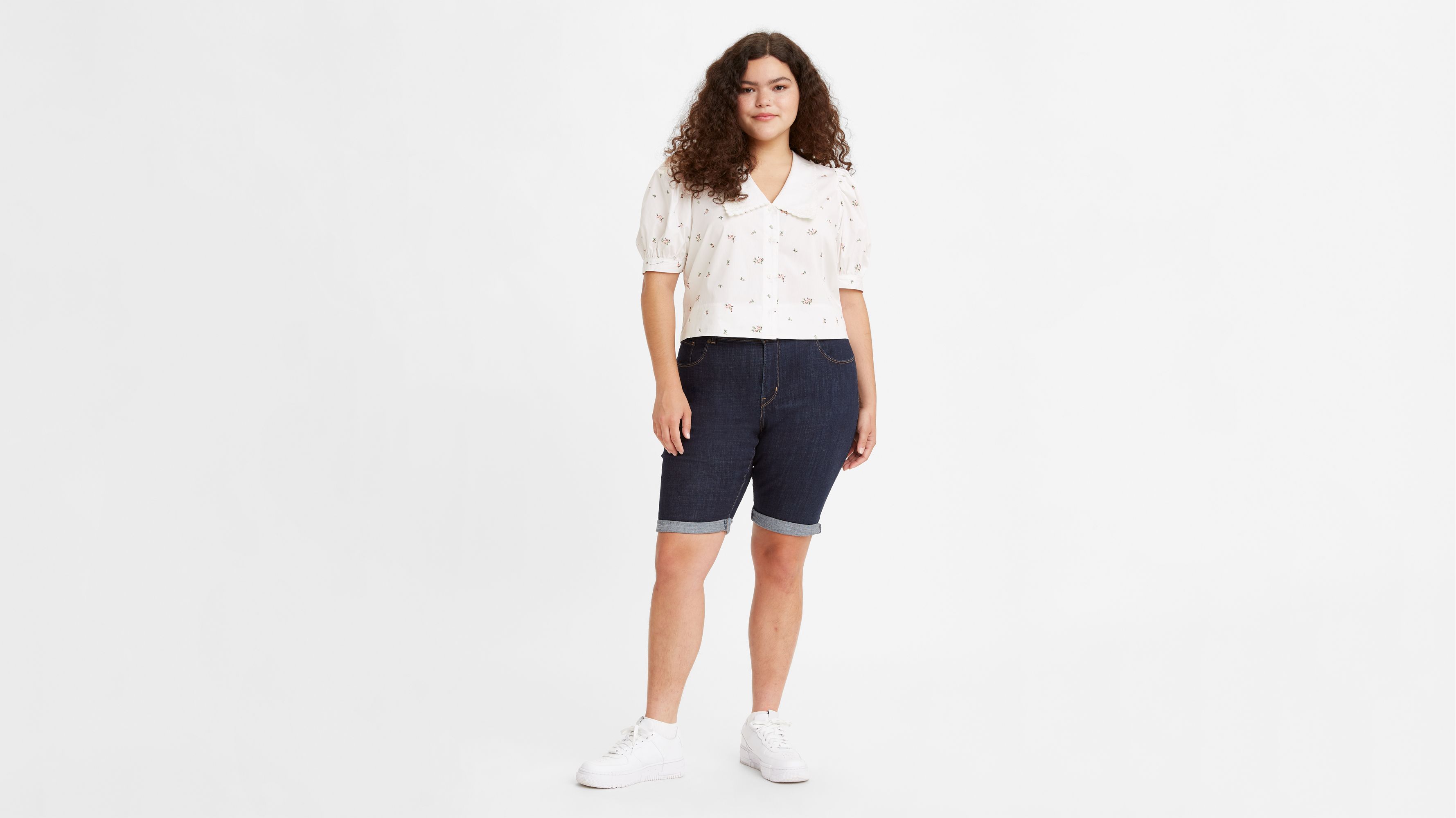 Bermuda classique en denim pour femme 1