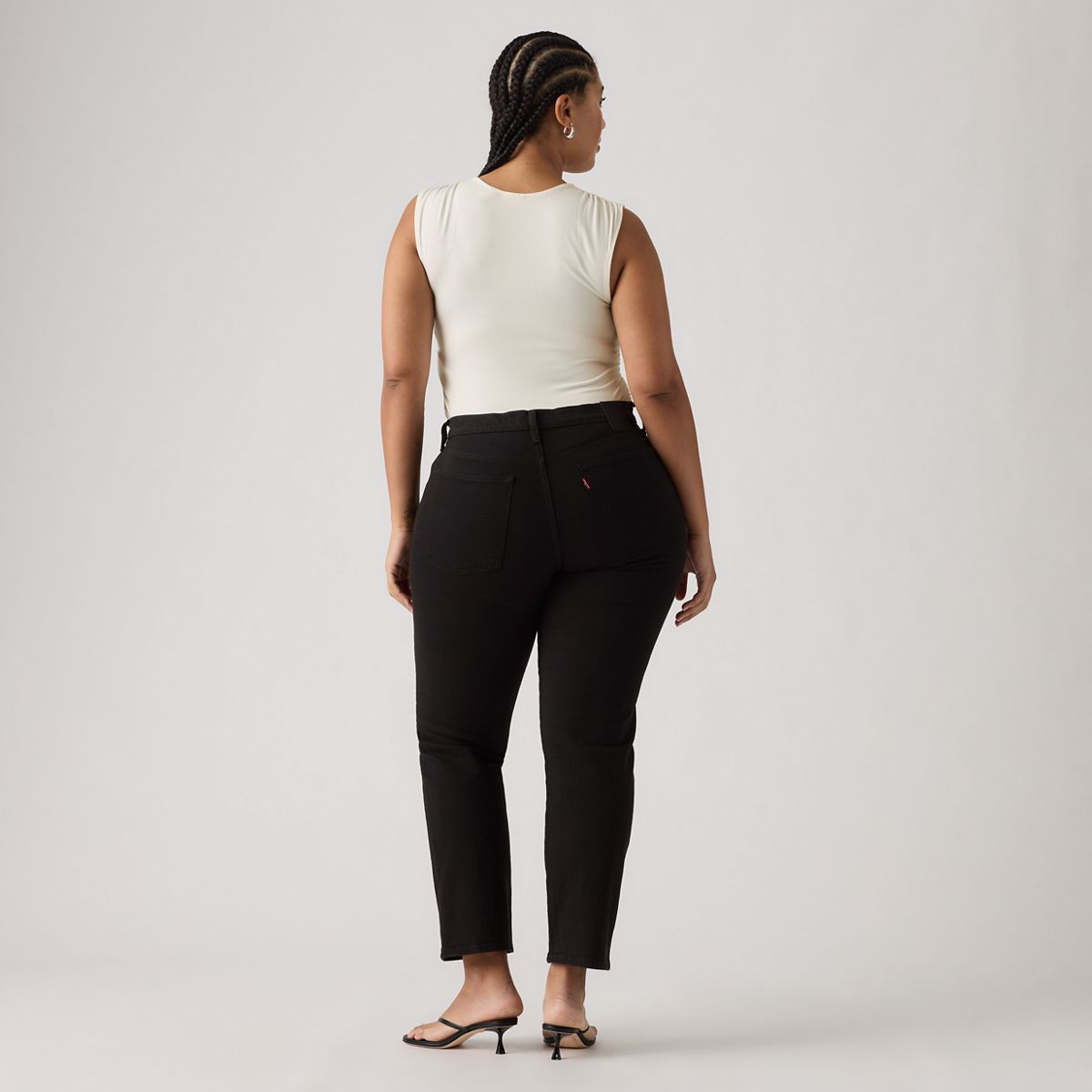 Wedgie Straight Ankle Women's Jeans — Black Sprout